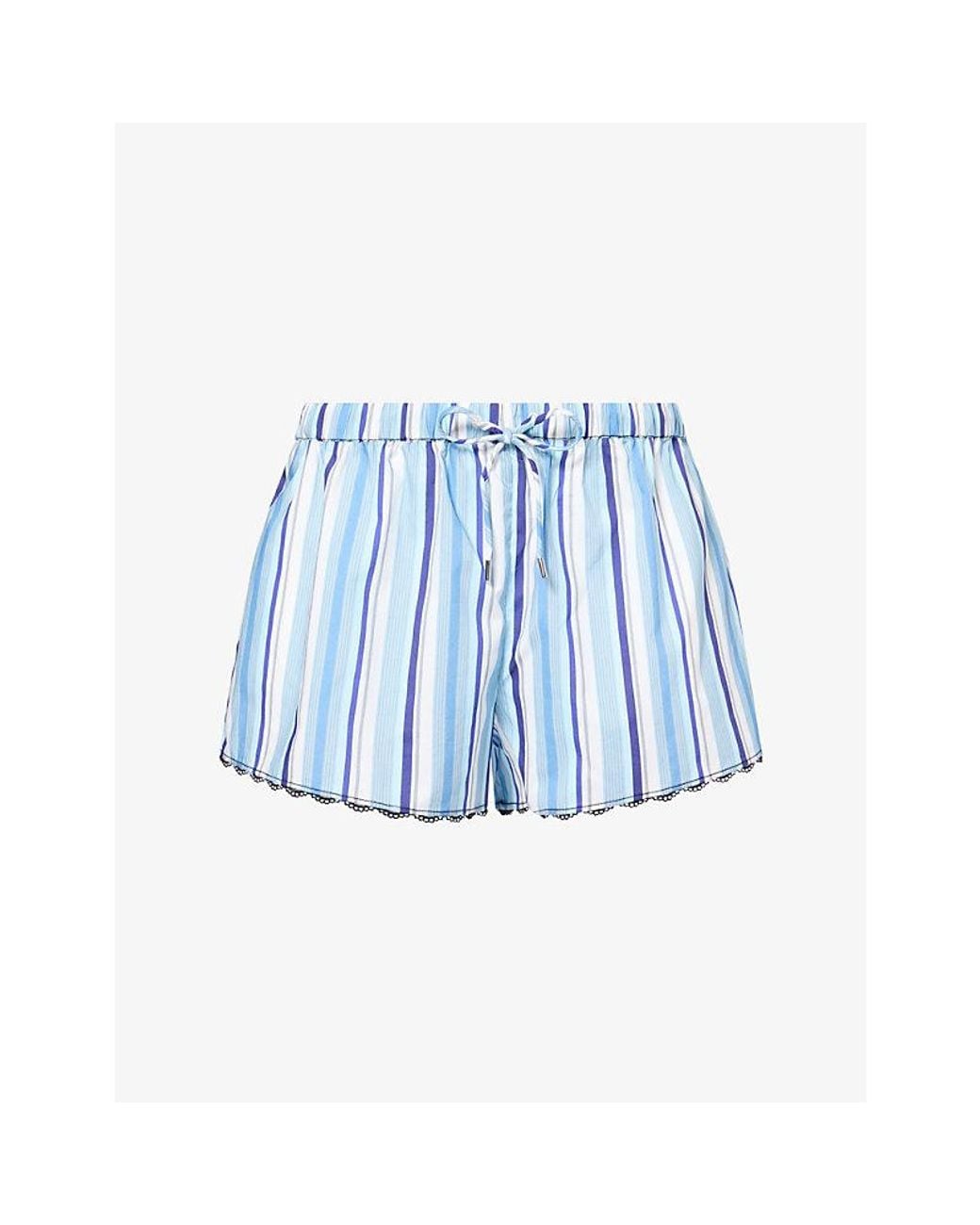 Sir Blue Vester Striped Cotton Shorts