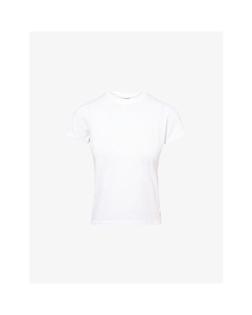 FRAME White The Baby Short-Sleeves Cotton-Jersey T-Shirt