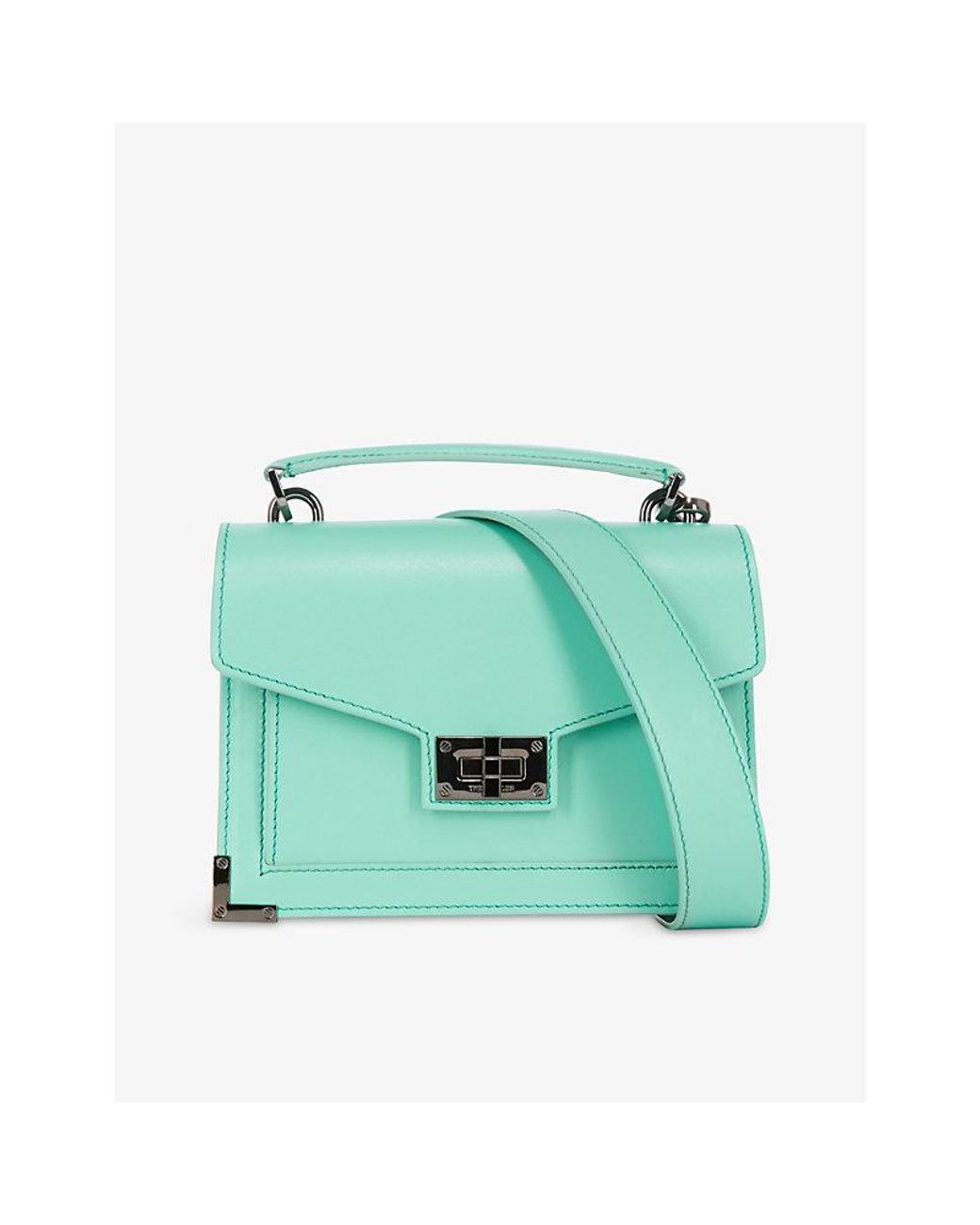 The Kooples Small Emily Leather Bag in Green | Lyst