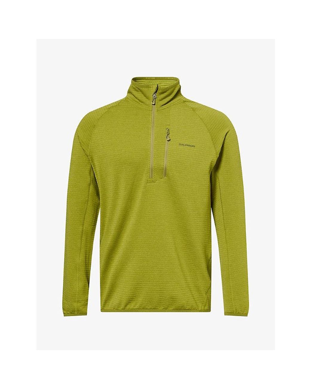 Salomon Green Essential Half-Zip Woven Top for men