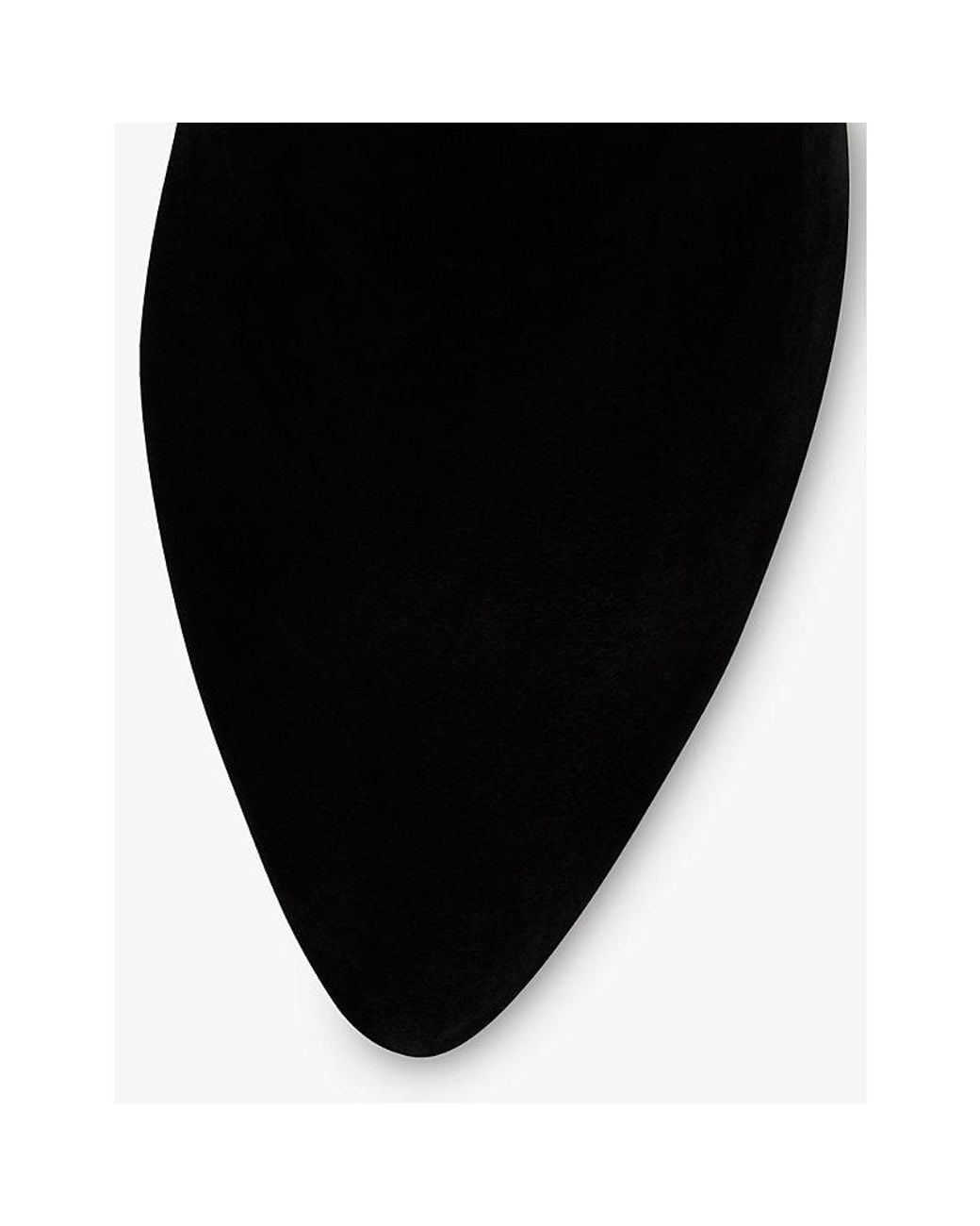 Christian Louboutin Black Fannylove Tight Botta 85 Suede Knee-High Boots