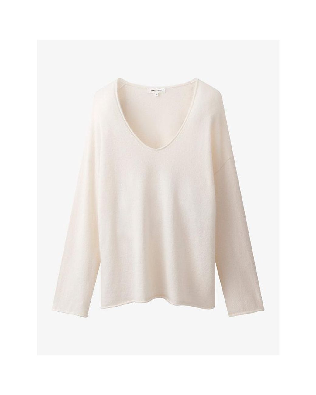 The White Company White Voop-Neck Relaxed-Fit Cashmere Jumper