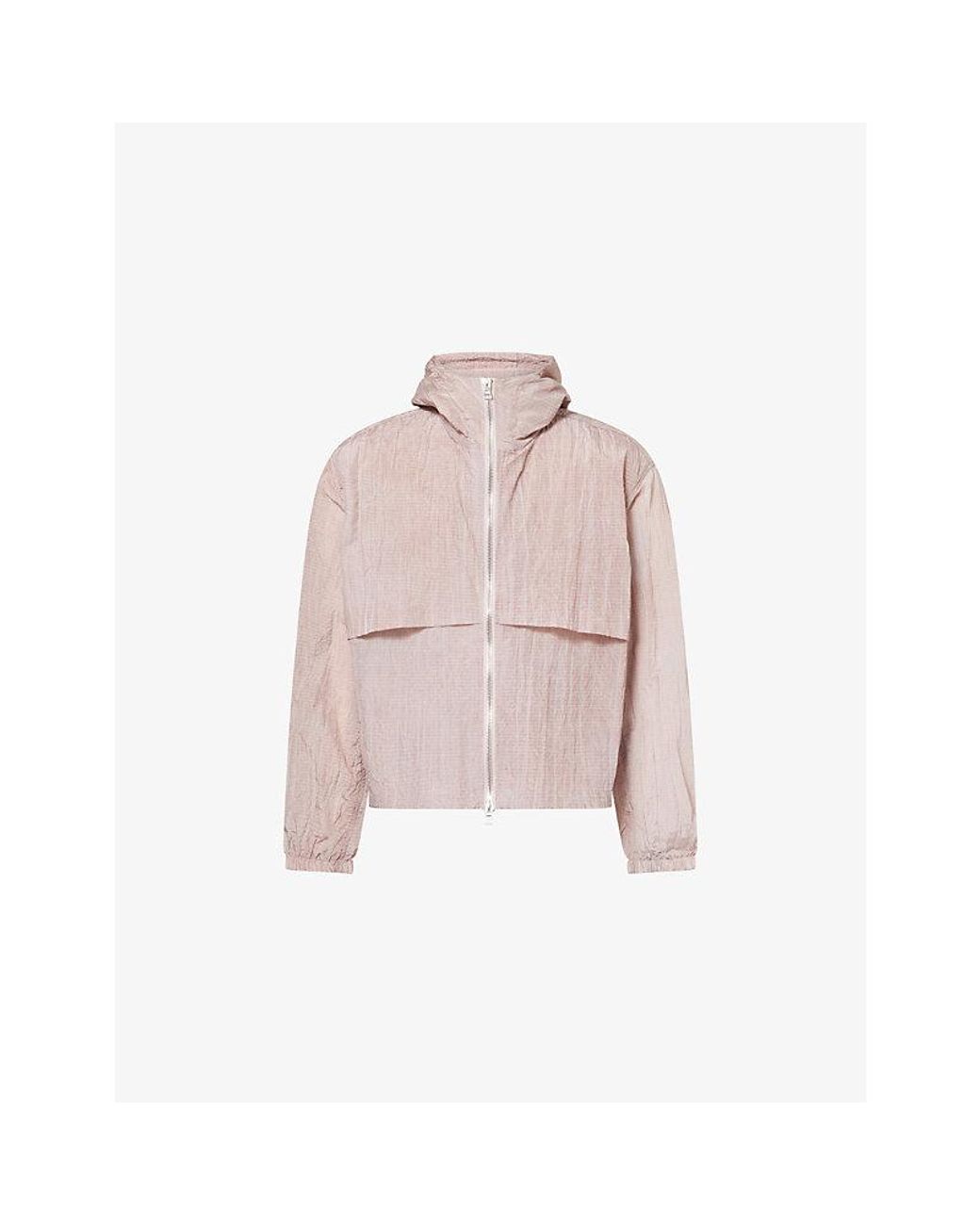 Summit Pink Cold Wash Hooded Woven Jacket for men