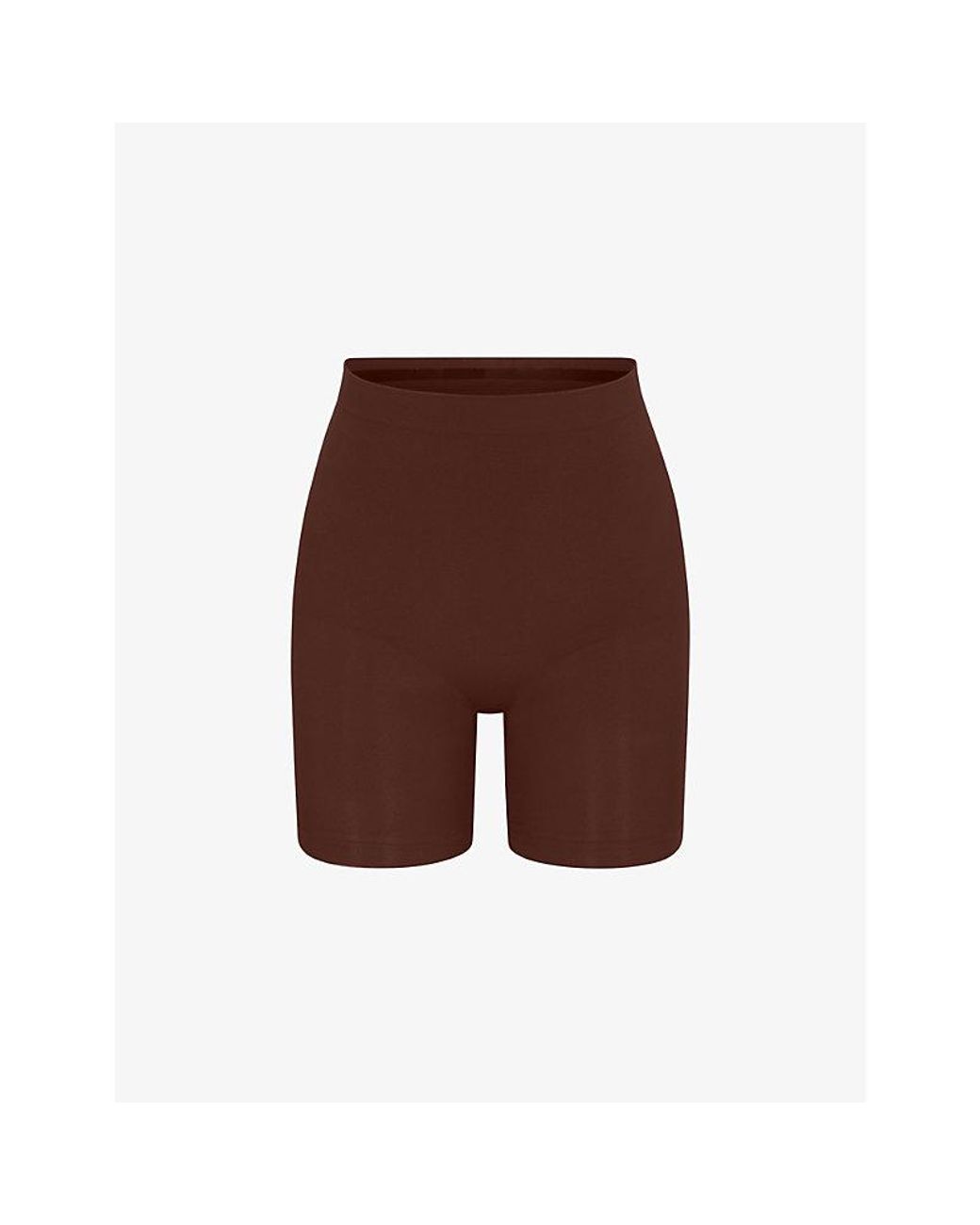 Skims Brown Sculpt Fitted Stretch-Woven Shorts