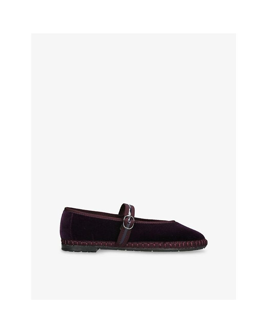 Flabelus Black Pierre Velvet Ballet Flats