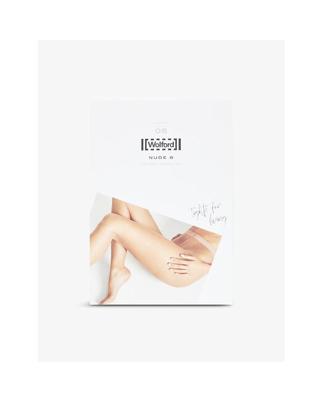 Wolford White Ultra Light Ladies Pair Of 8 Stretch Knitted Tights, Size: X