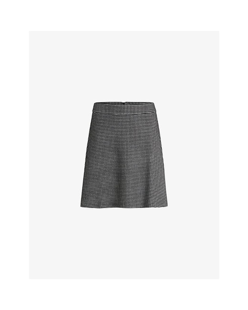 HUGO Black Jacquard Slim-Fit High-Rise Stretch-Jersey Mini Skirt