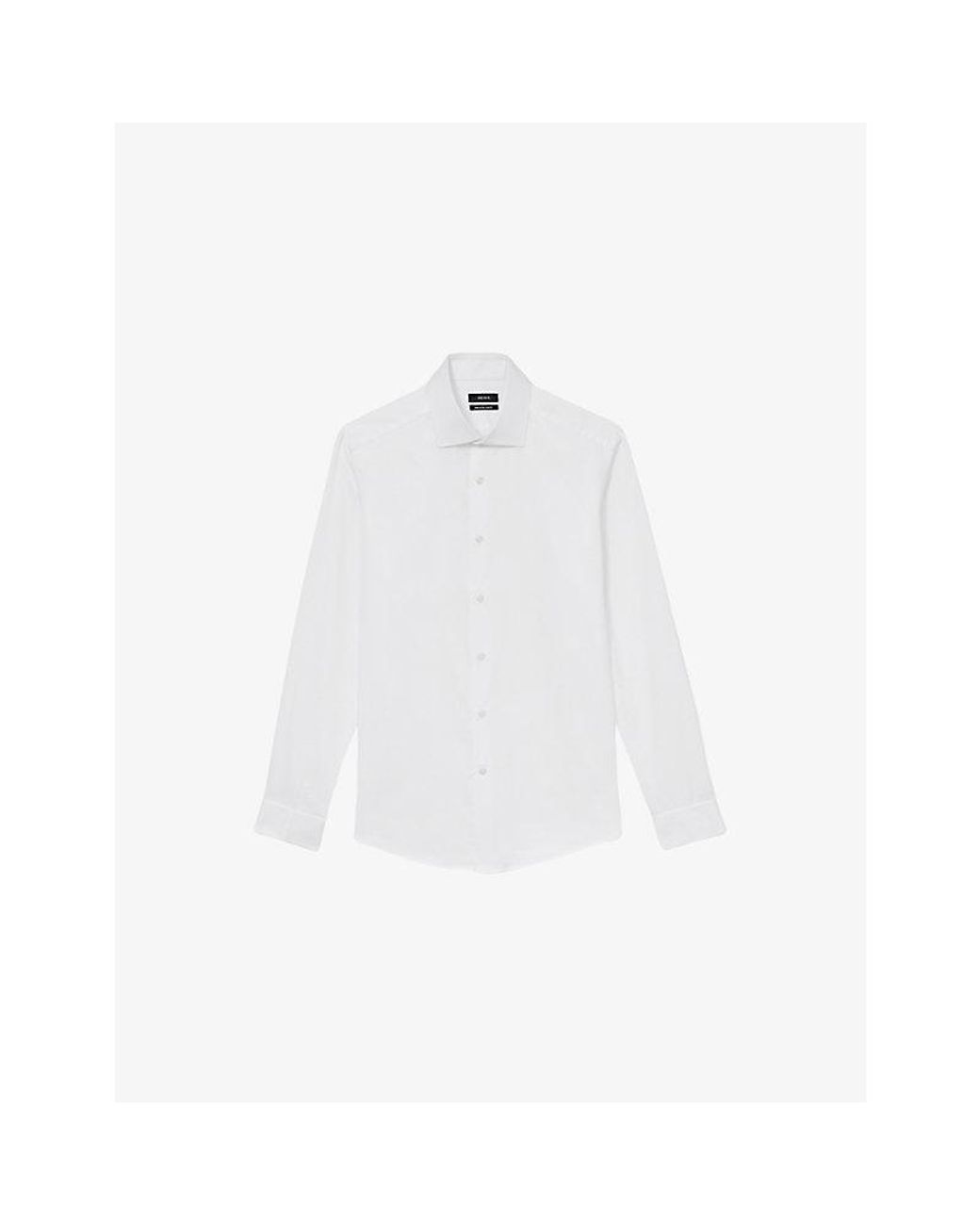 Reiss White Remote Slim-Fit Cotton Shirt for men