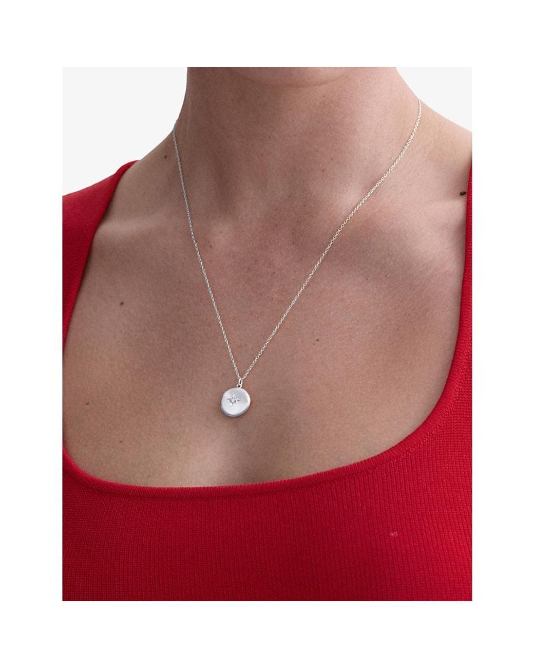 Astley Clarke White Biography Midi Sterling- Locket Necklace