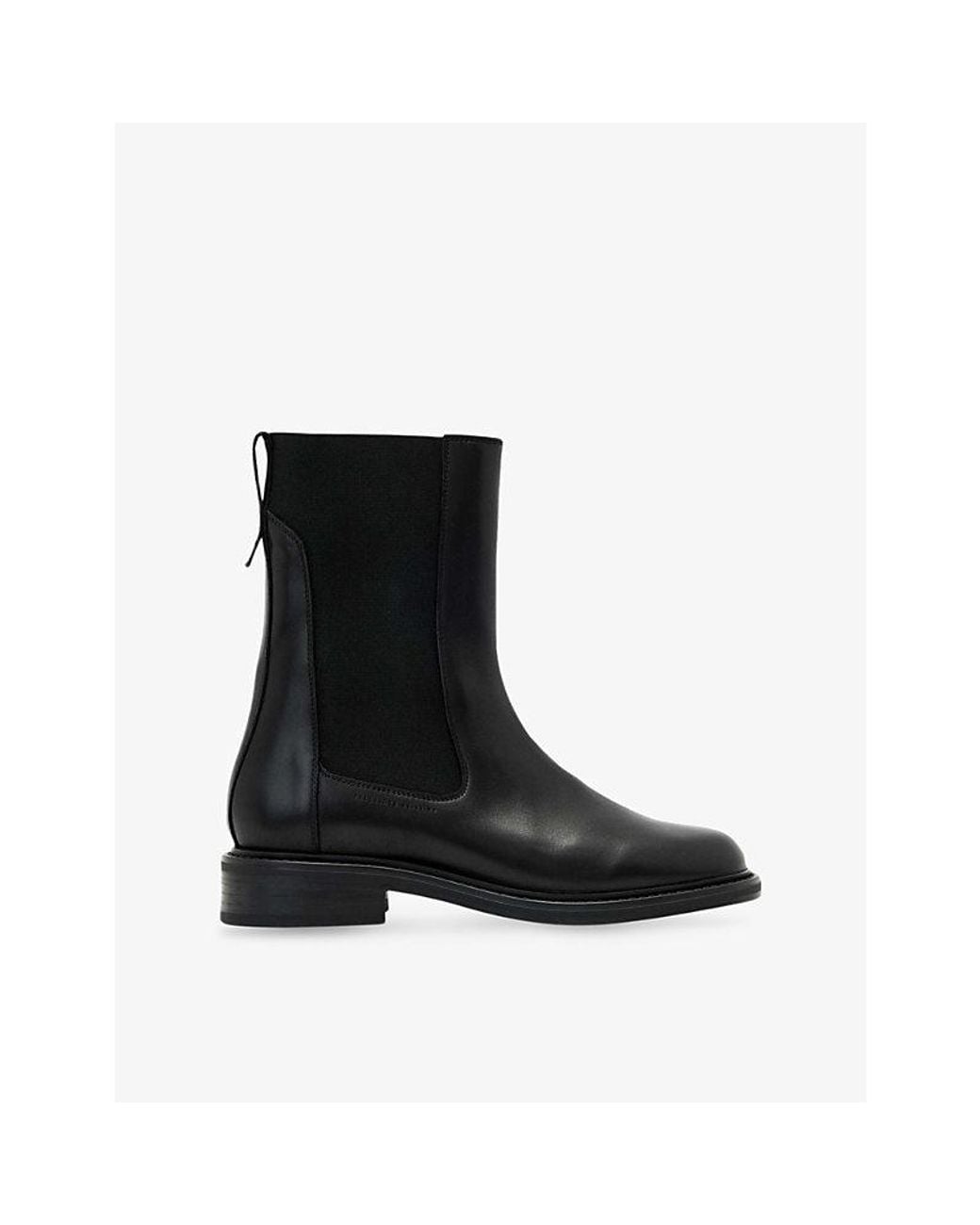 AllSaints Black Beryl Leather Chelsea Boots