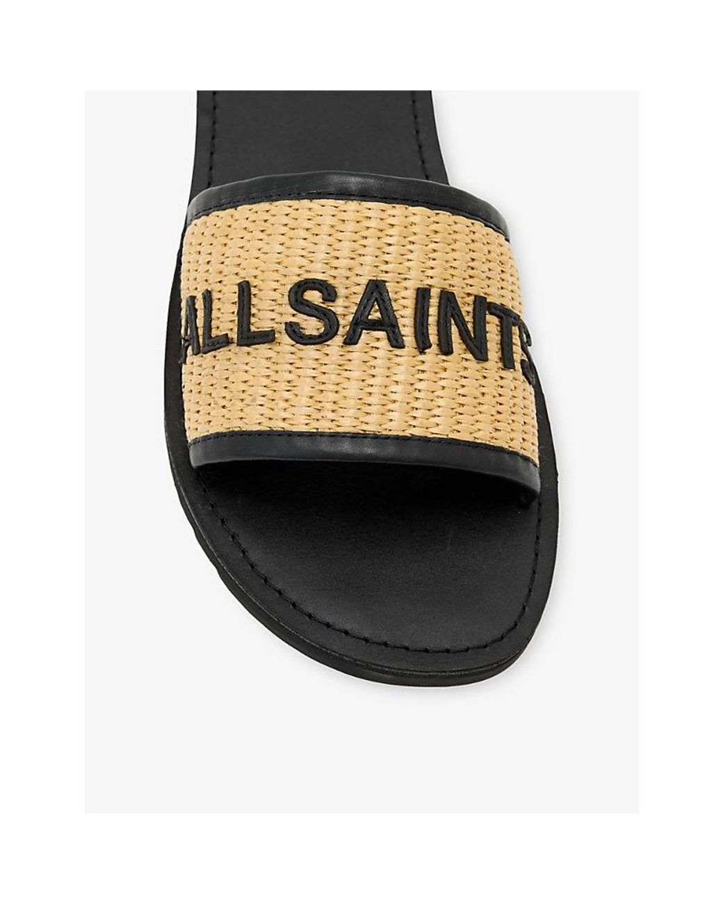 AllSaints Multicolor Hoxton Raffia Slides