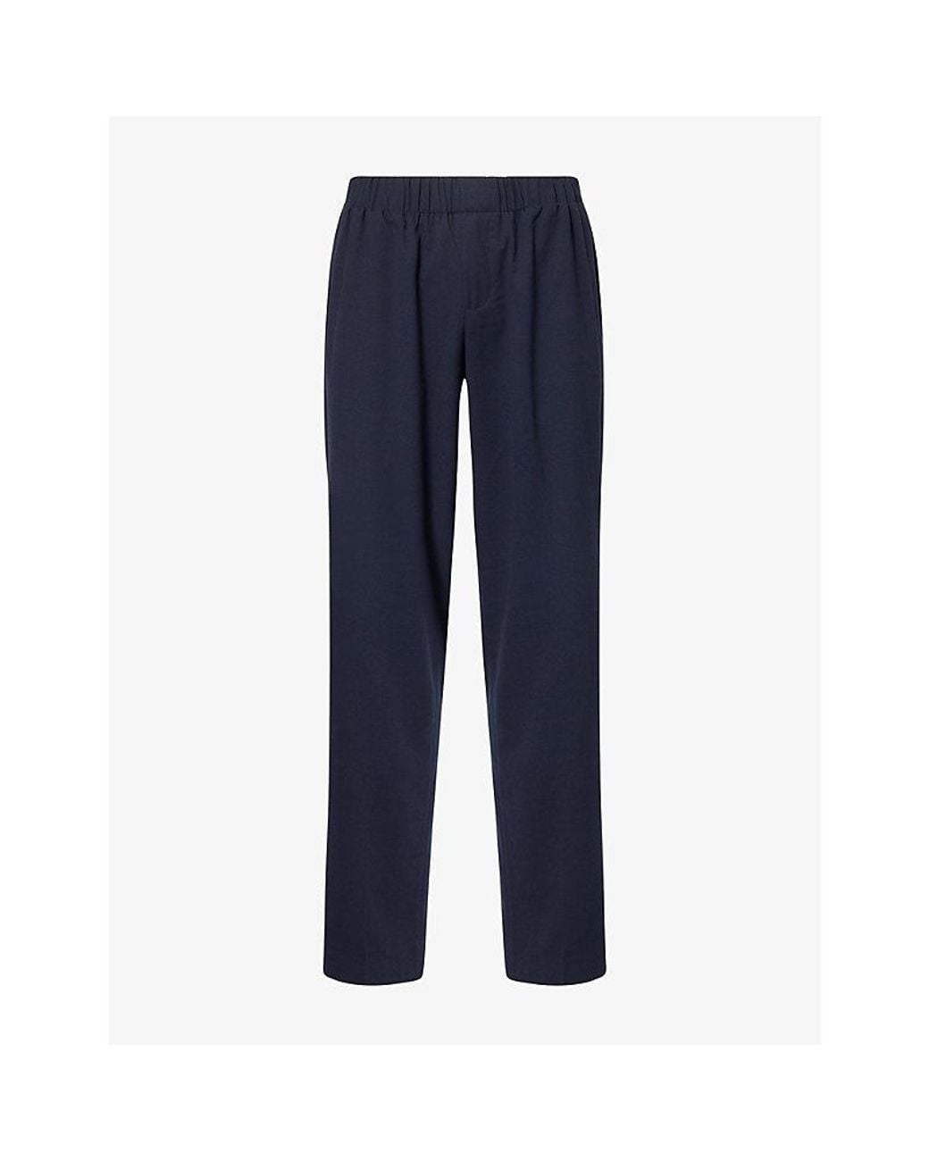 Raith Blue Johan Relaxed-Fit Woven Trousers for men