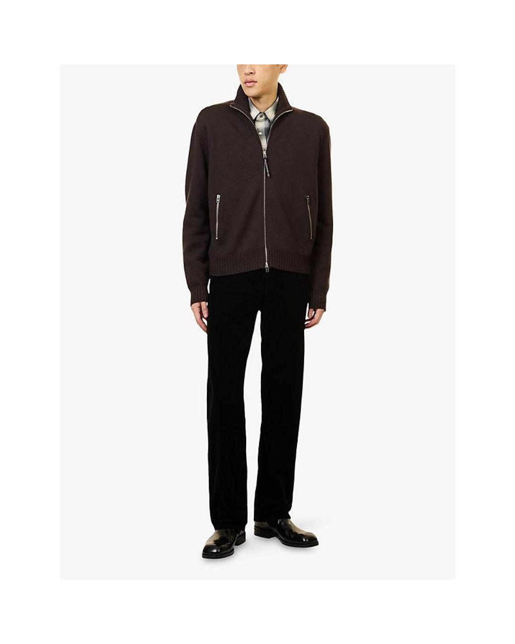 Tom Ford Black Straight-Leg Cotton-Cord Jeans for men