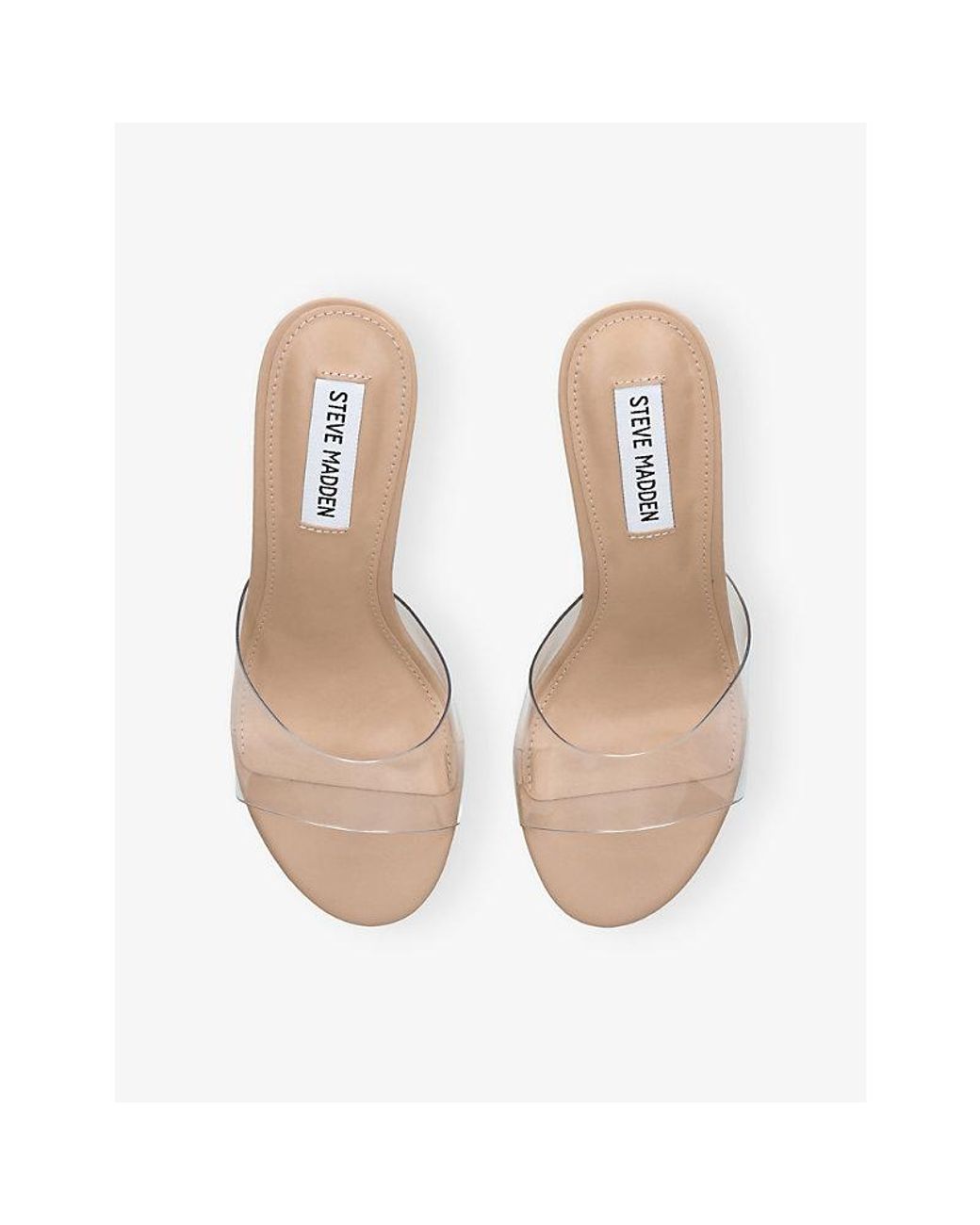 Steve Madden White Rivington Heeled Woven Mules