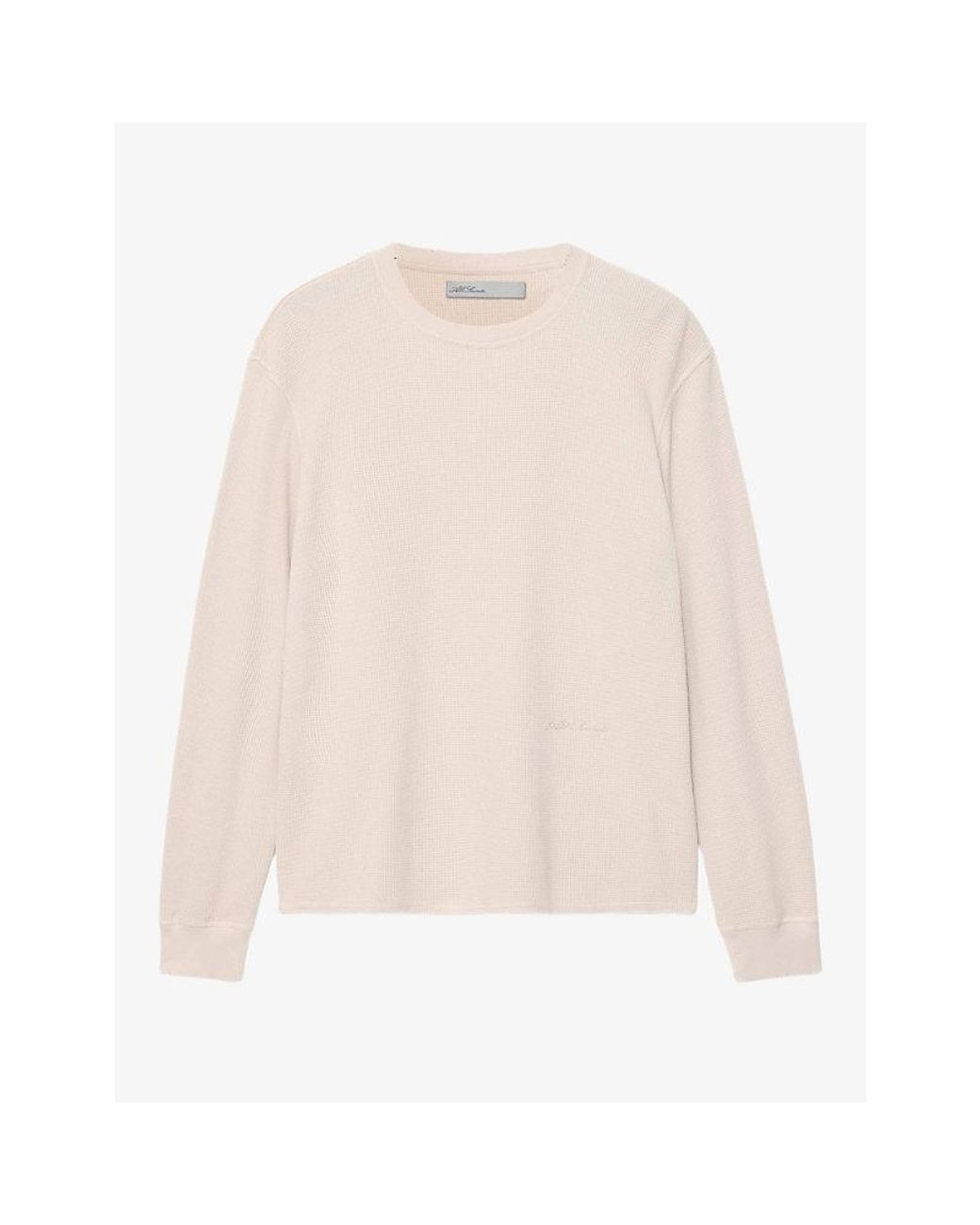 AllSaints Natural Raine Long-Sleeved Cotton-Knit T-Shirt for men