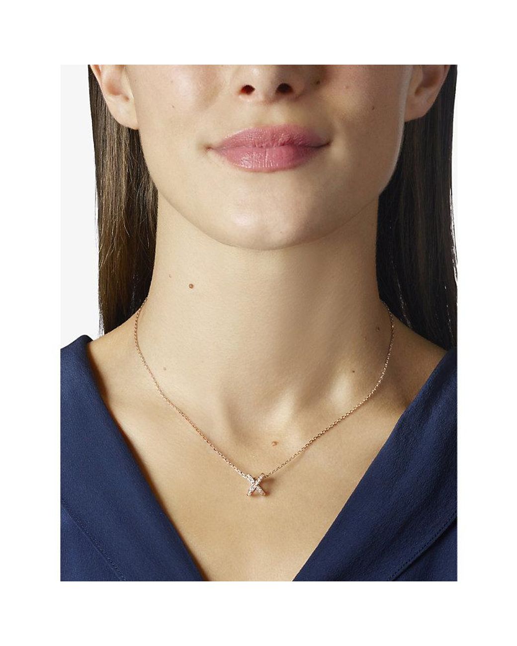 Chaumet White Jeux De Liens 18-Carat Rose And 0.11Ct Diamond Pendant Necklace