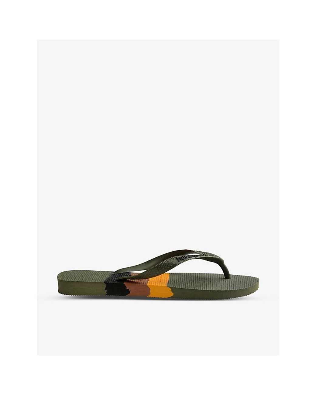Havaianas Green Basil-Flag Rubber Flip-Flops