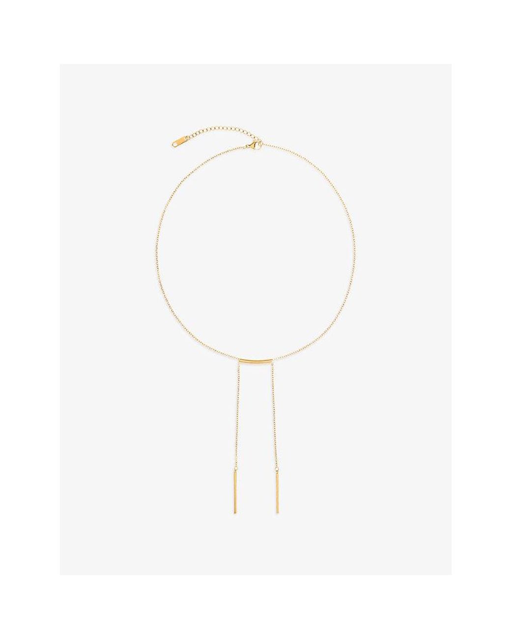 La Maison Du Couturier White Amadeus Gia Large Link 18Ct- Plated Brass Necklace