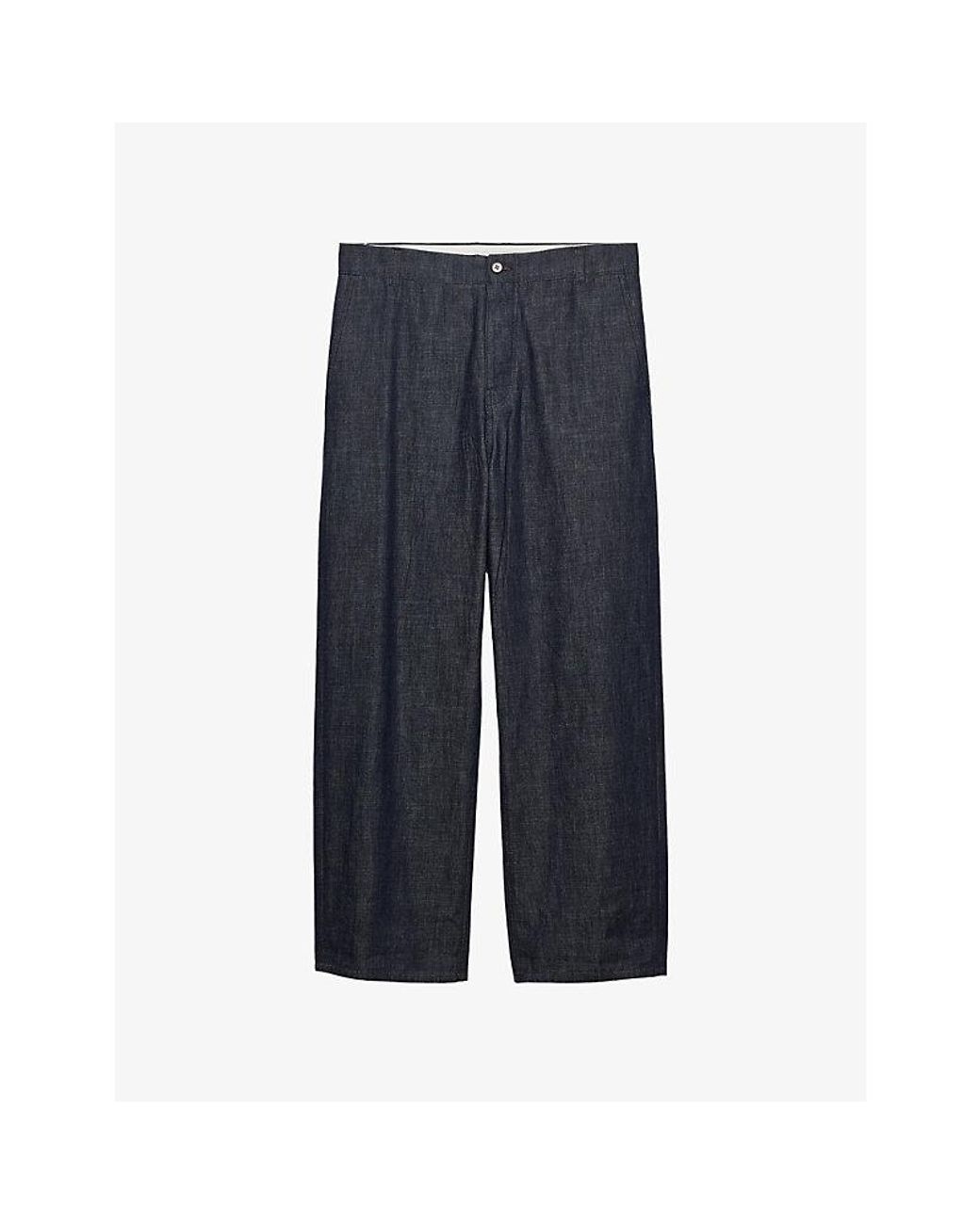 Prada Blue Wide-Leg Regular-Fit Jeans for men
