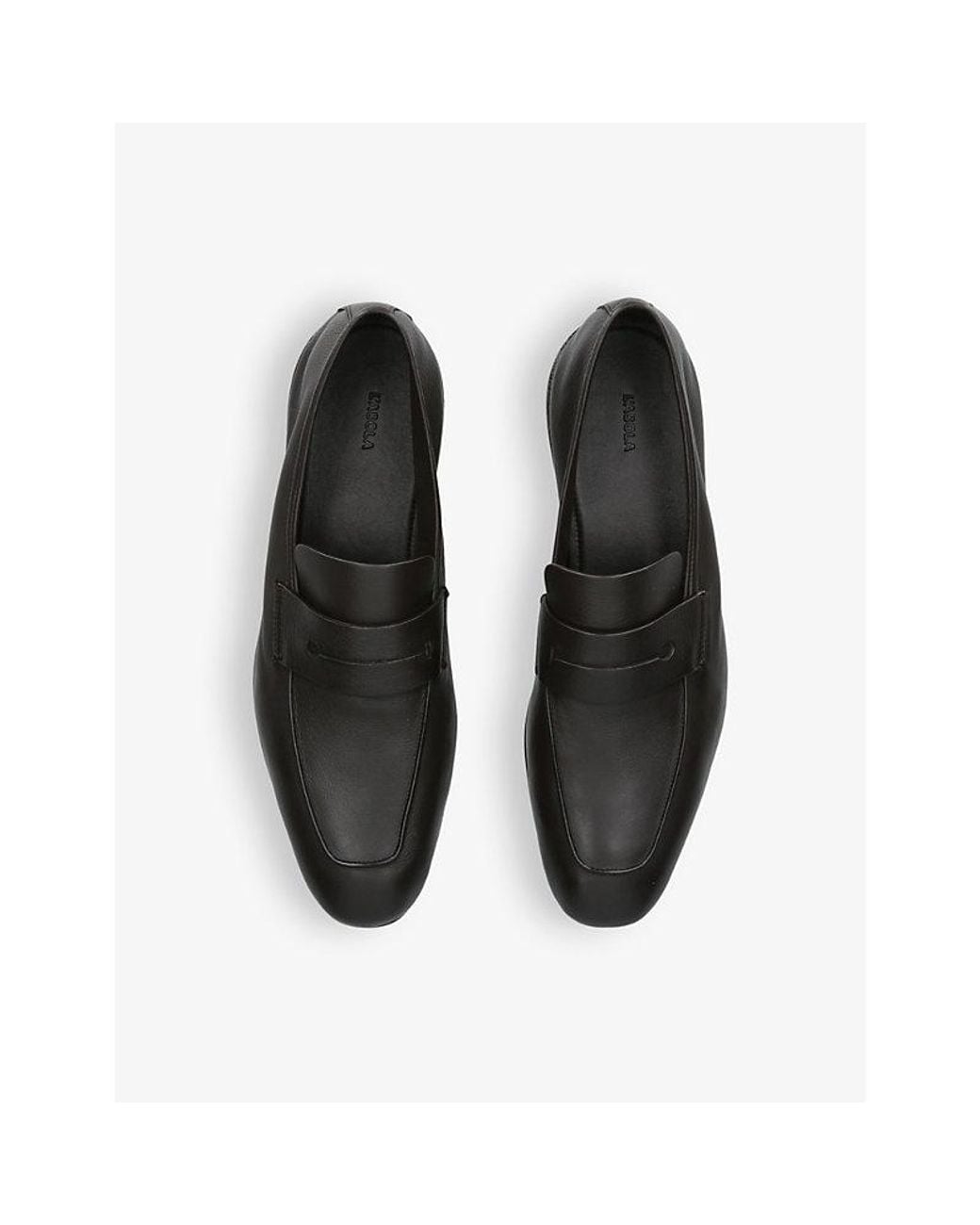 Zegna Brown L'Asola Secondskin Almond-Toe Leather Penny Loafers for men