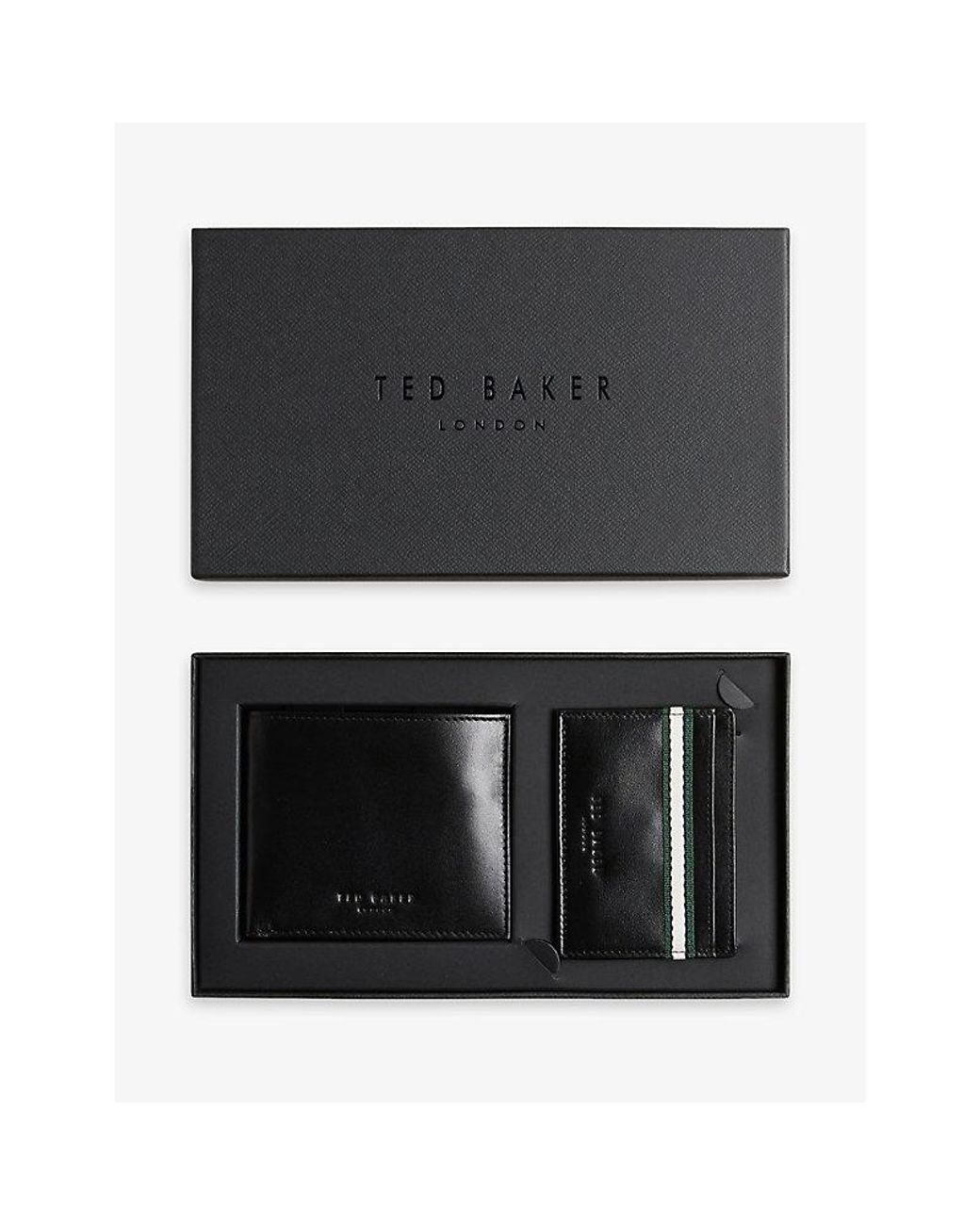 Ted Baker Granony Leather Wallet And Card Holder Set in Black for Men