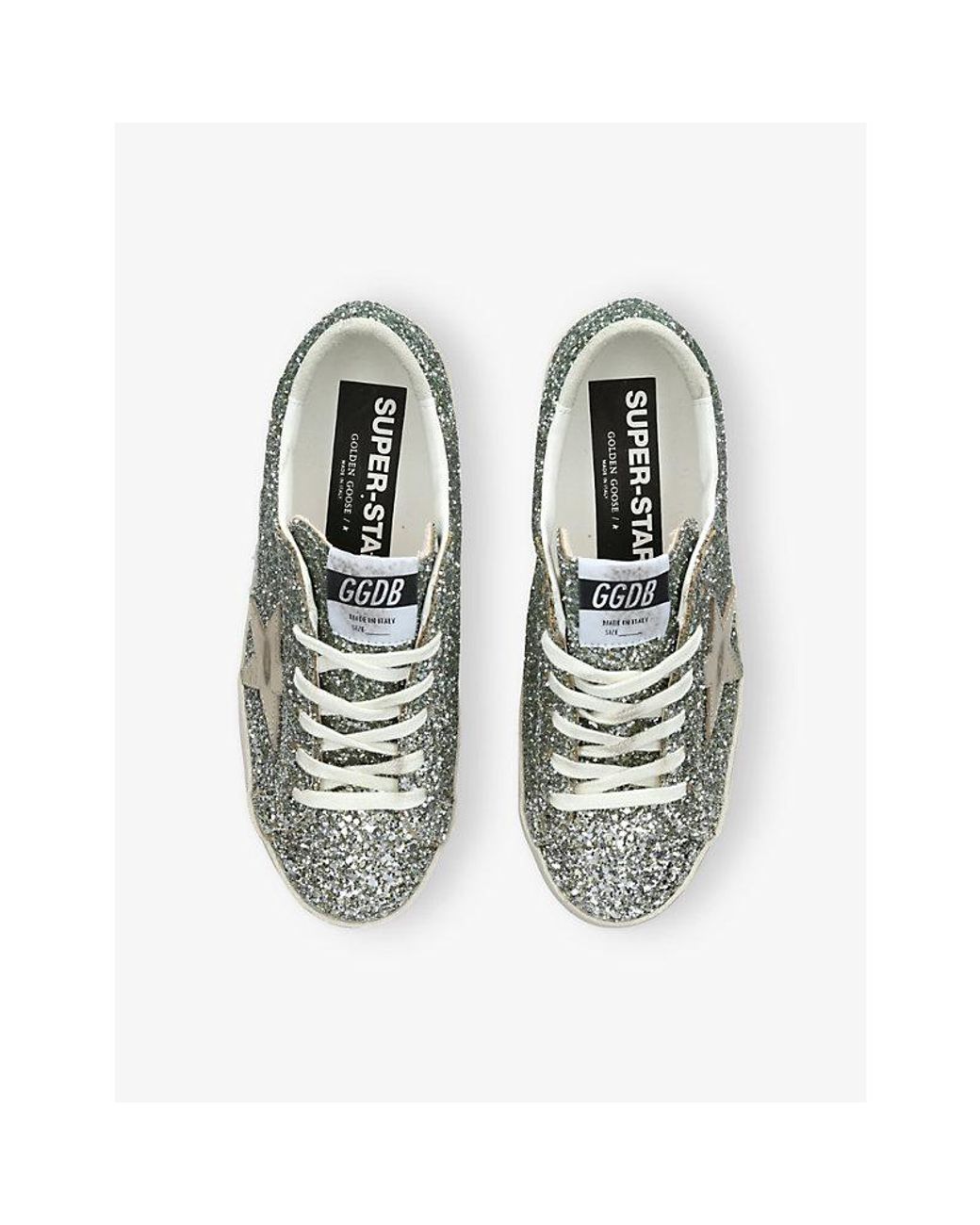 Golden Goose Deluxe Brand Metallic Super Star 65224 Glitter-Embellished Trainers