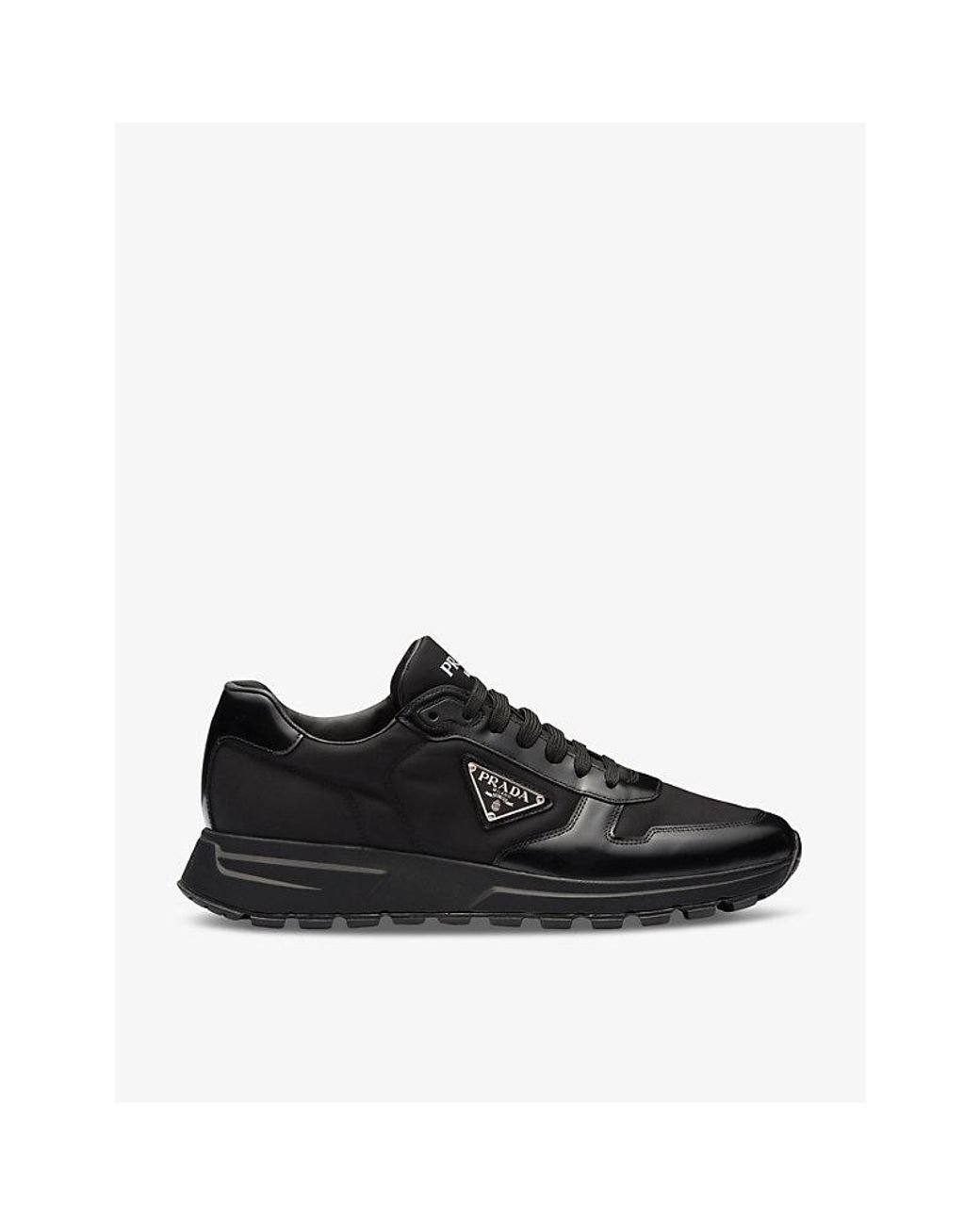 Prada Re nylon Brand plaque Leather And Recycled nylon Low top
