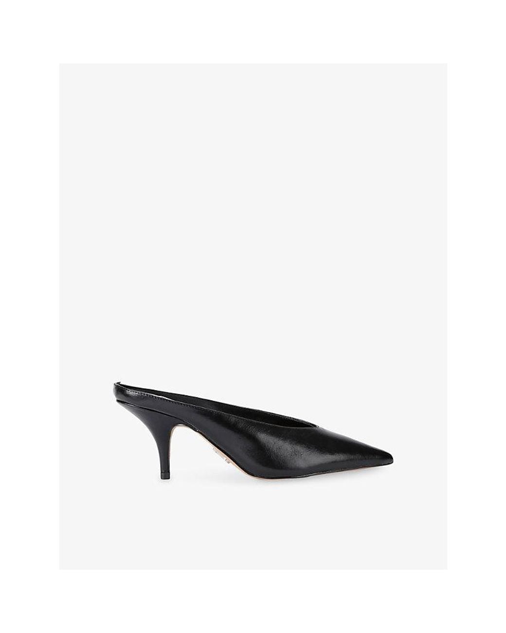 Steve Madden Black Fonza Heeled Leather Mules