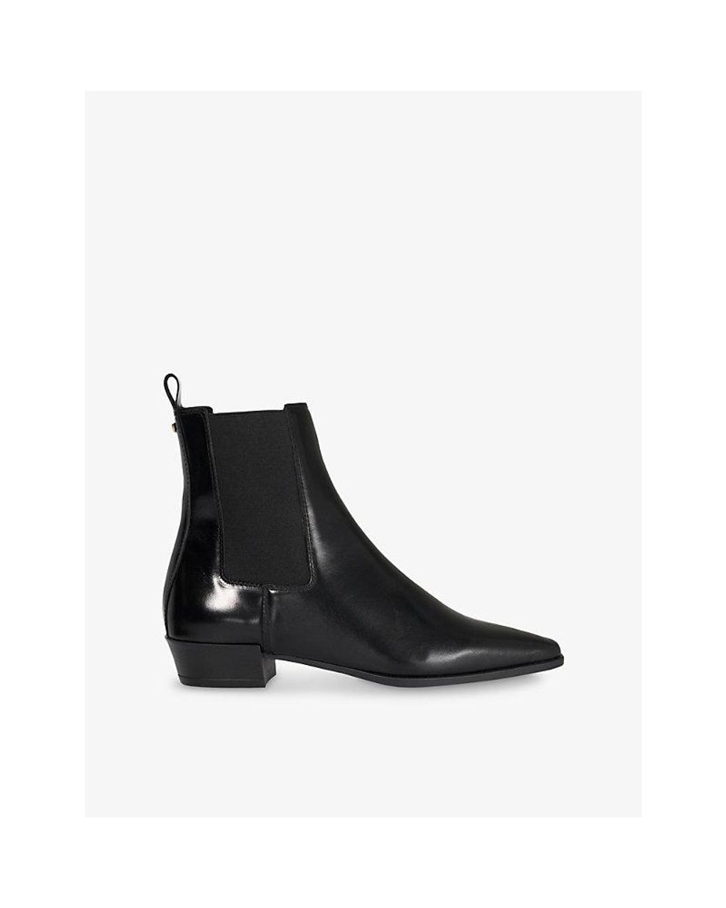 Dune Black Parkas Leather Ankle Boots