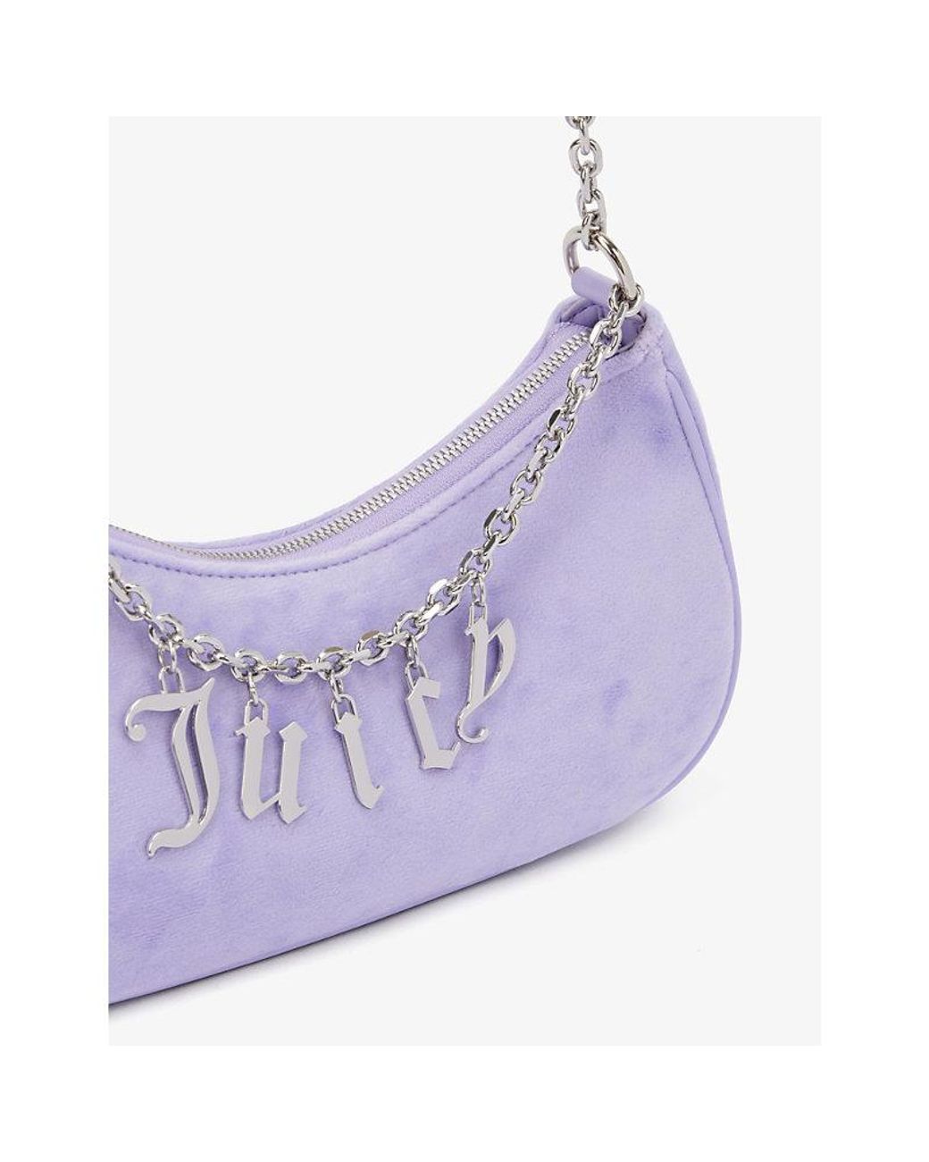 Juicy Couture Purple Grape Soft Leather Heavy Gold Chain Purse