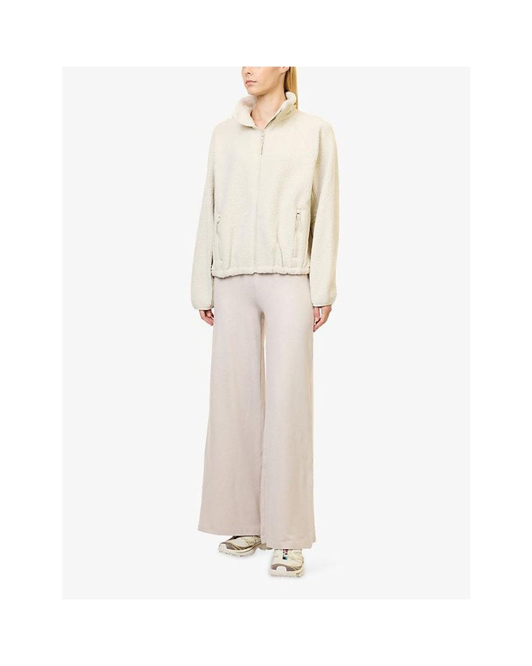 vuori White Alpine Oversized-Fit Sherpa Jacket