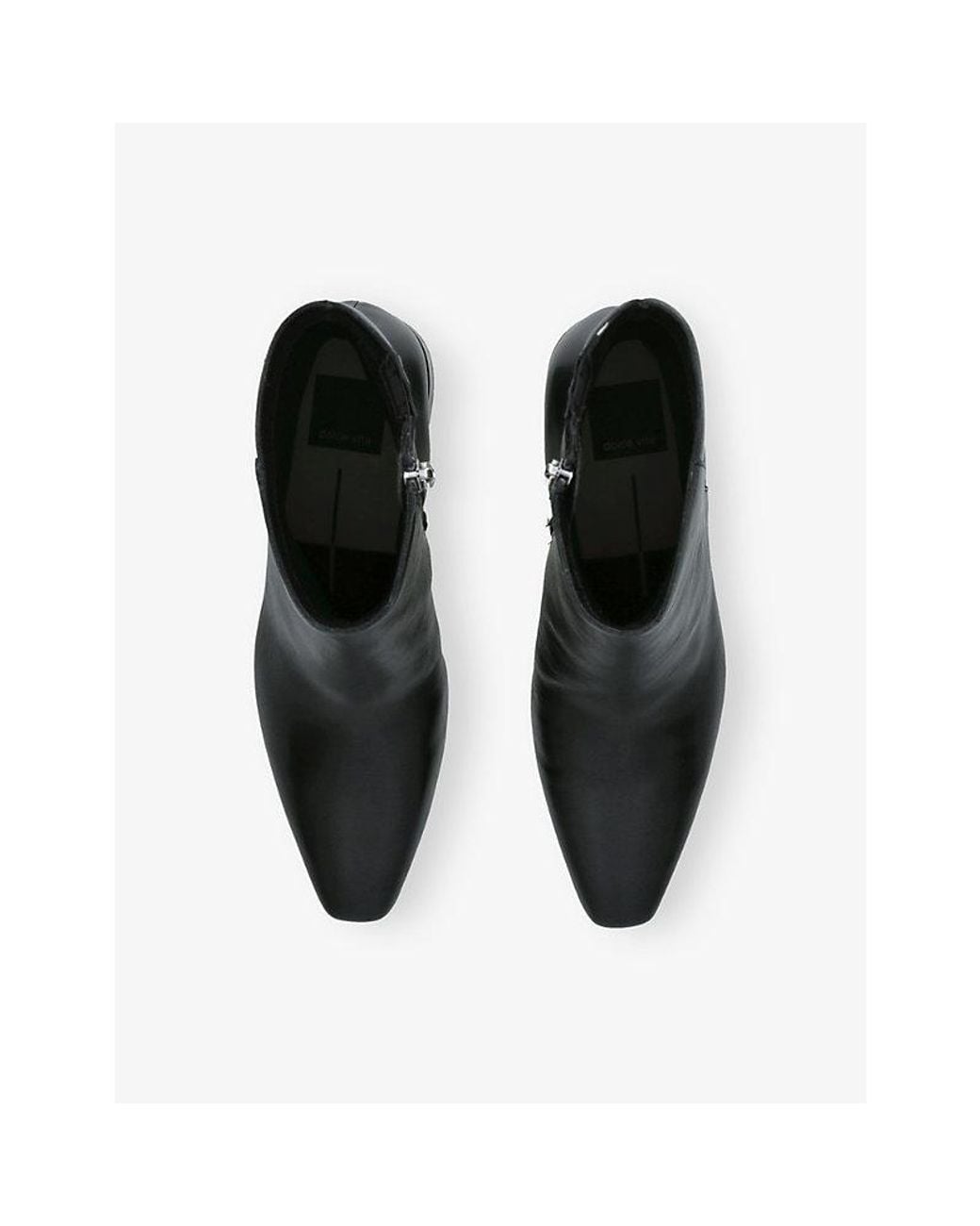 Dolce Vita Black Bayra Leather Ankle Boots