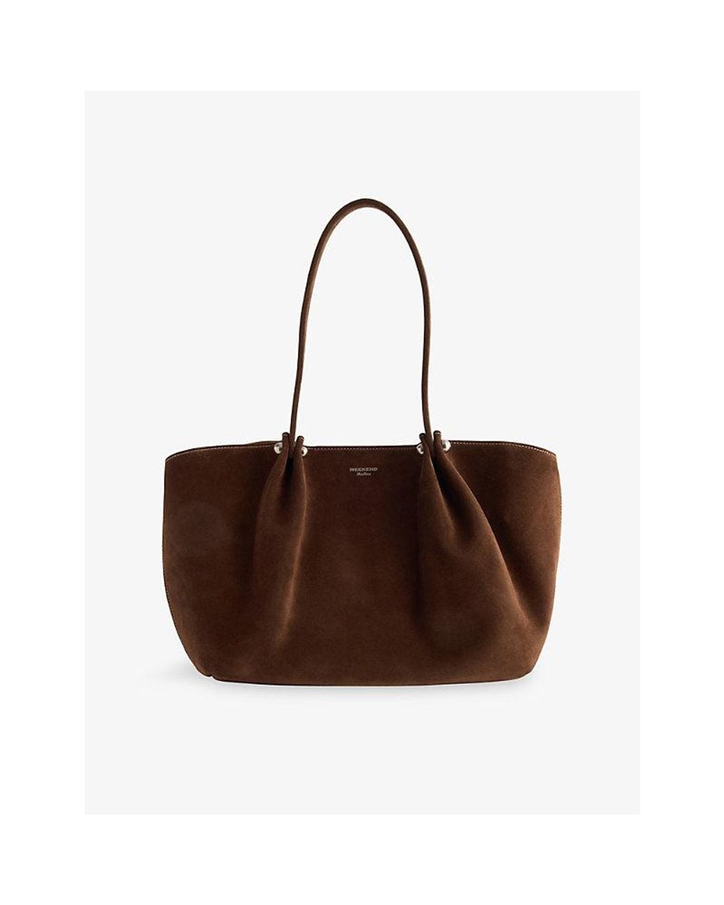 Weekend by Maxmara Brown Pasticcino Suede Tote Bag