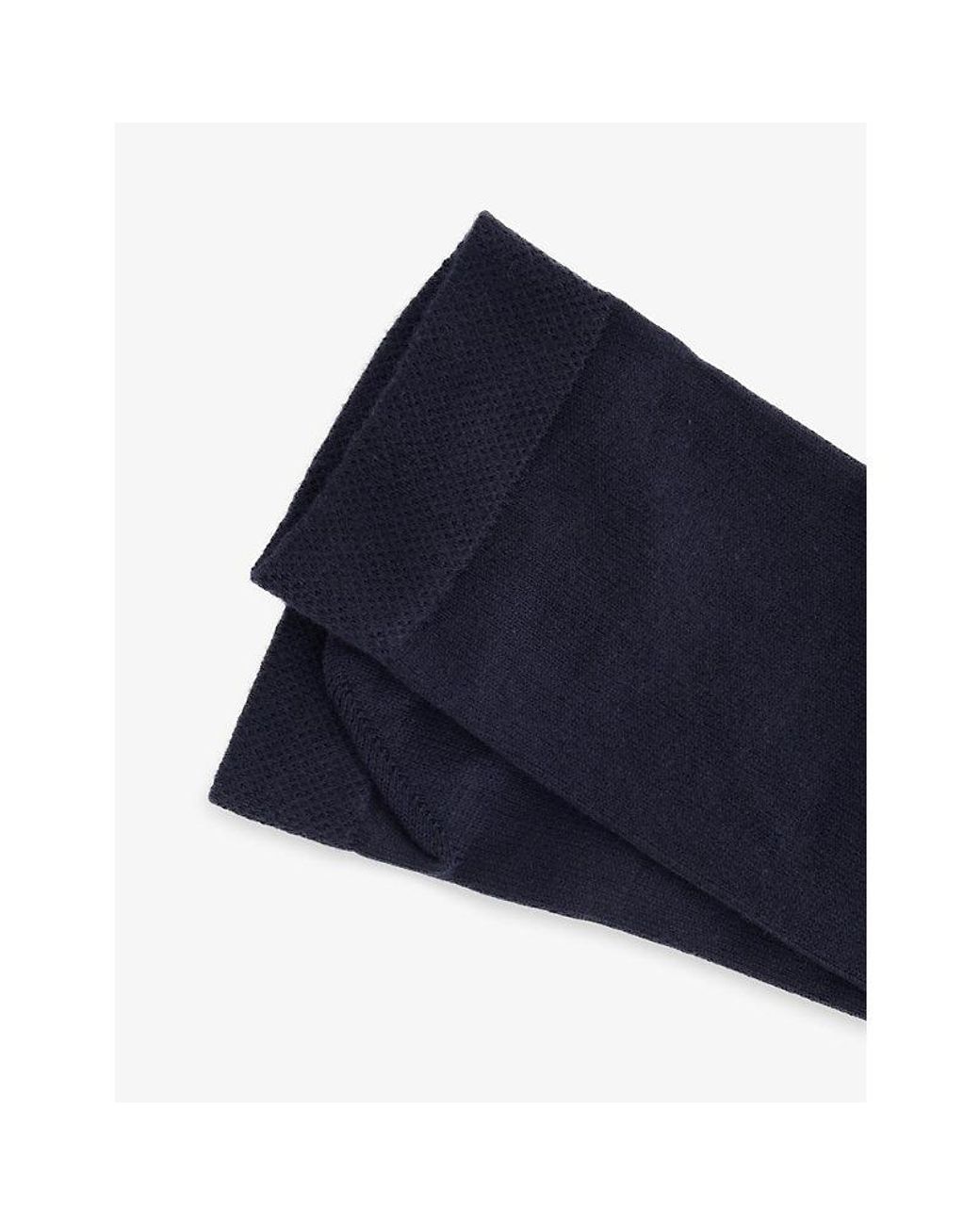 Falke Blue Sensitive London Stretch-Cotton Blend Socks