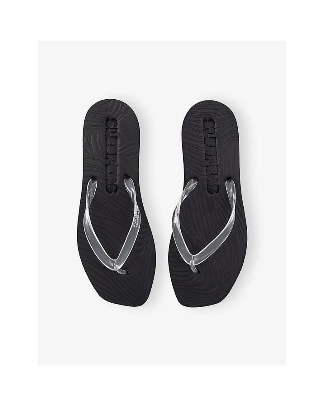 Sleeper Black Platform Rubber Flip-Flops