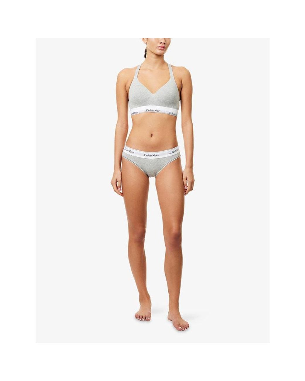 Calvin Klein White Icon Modal Stretch-Cotton Bikini Brief