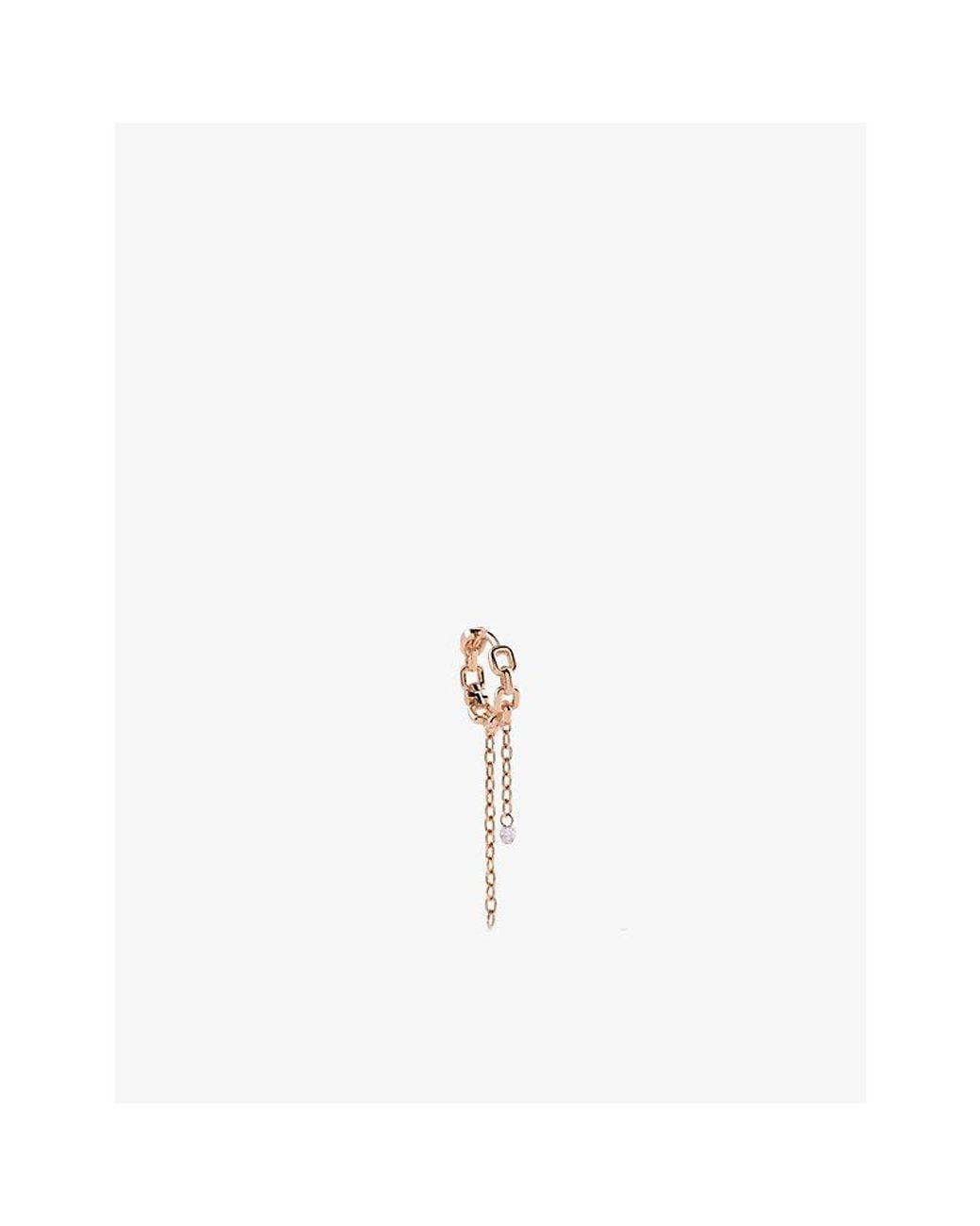 Kismet by Milka White Dreamscape 0.06Ct Diamond Hoop Earring