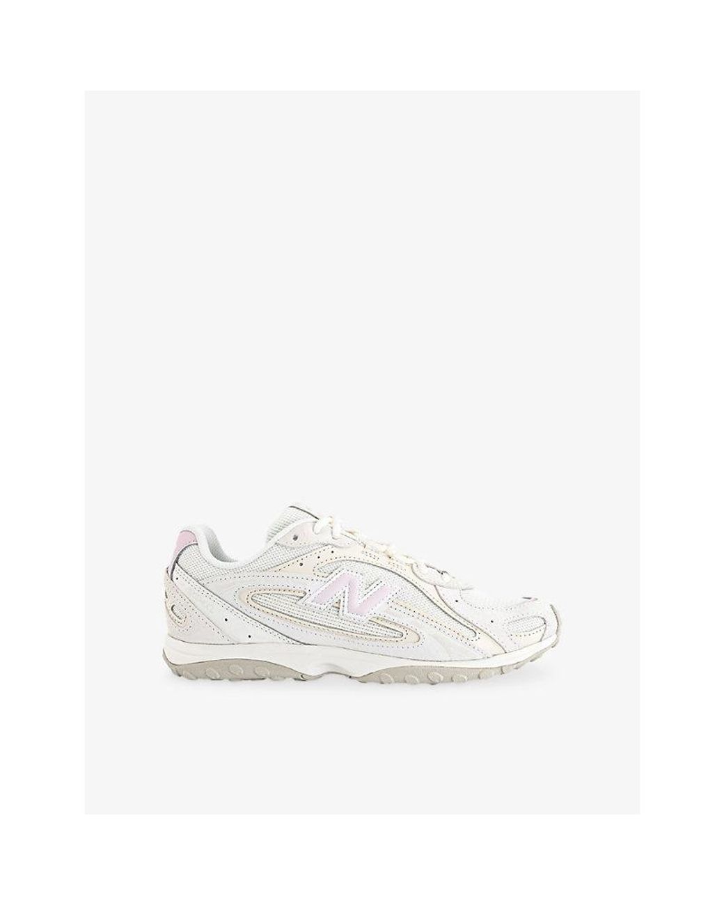 New Balance White 204L Suede And Mesh Trainers