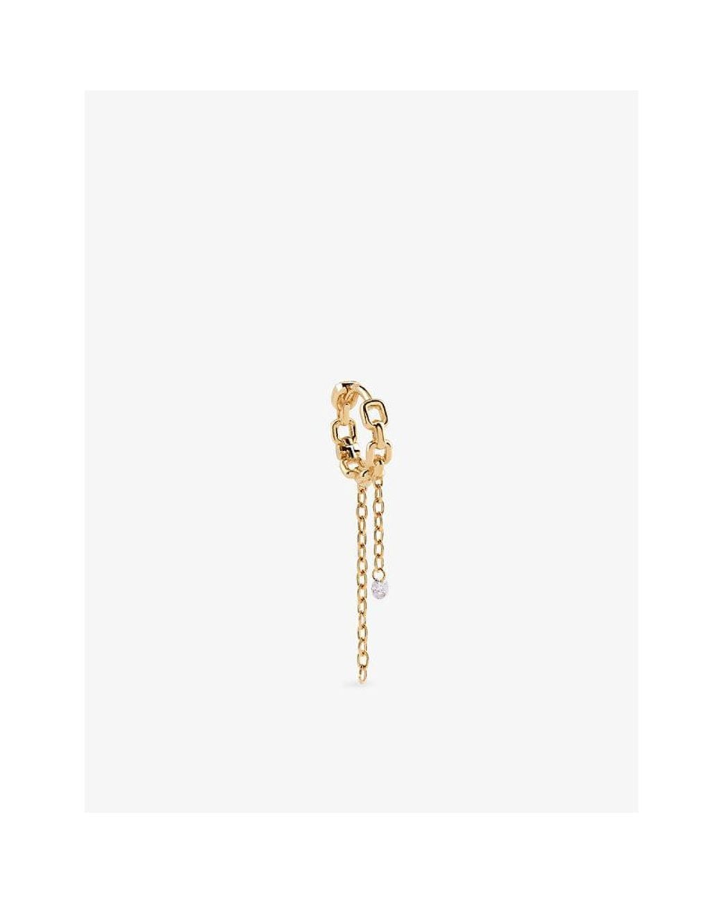 Kismet by Milka Metallic Dreamscape 0.06Ct Diamond Hoop Earring
