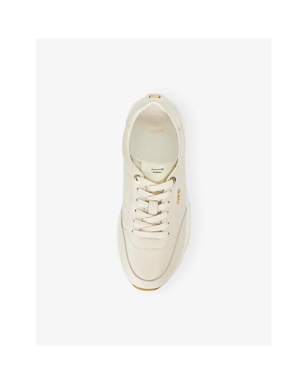 Dune White Ettah Leather Trainers