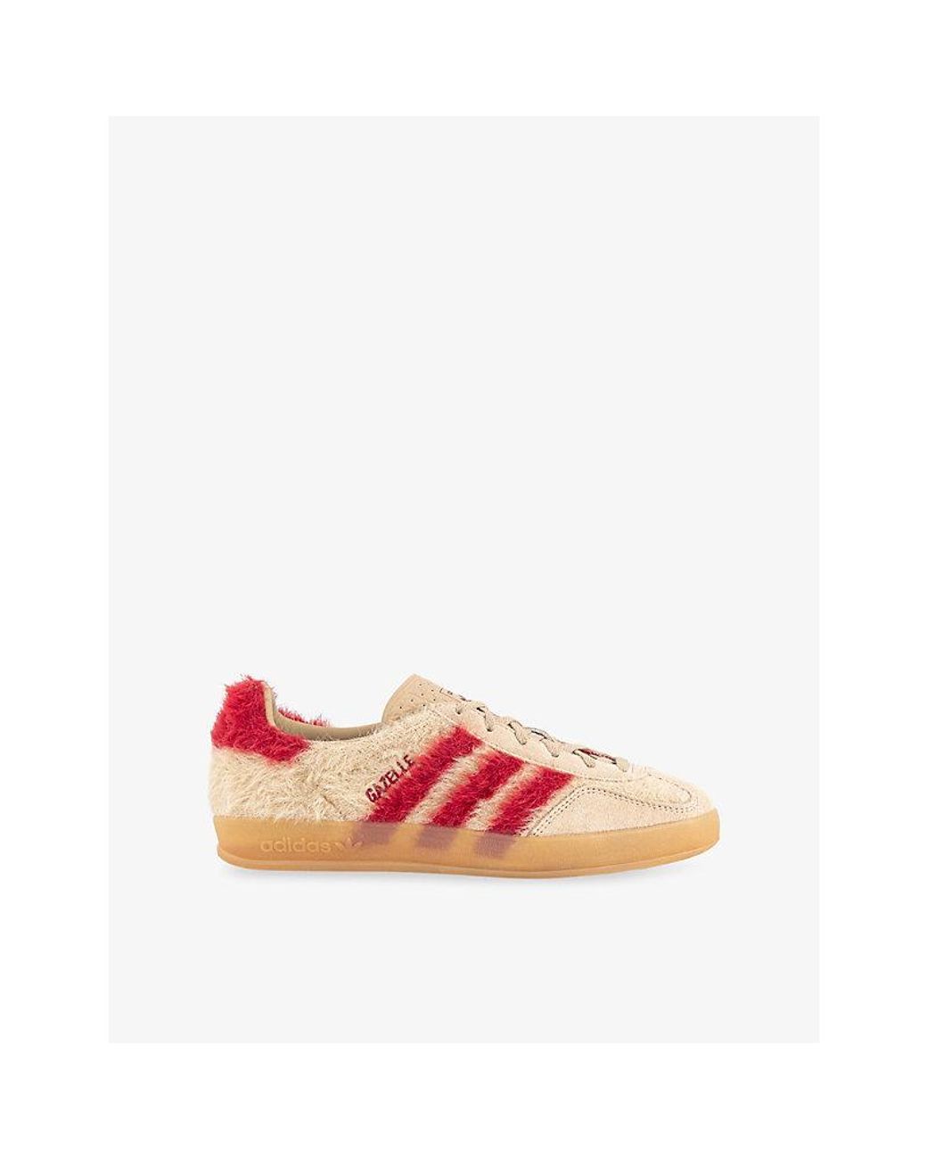 Adidas Pink Gazelle Faux-Fur And Suede Trainers