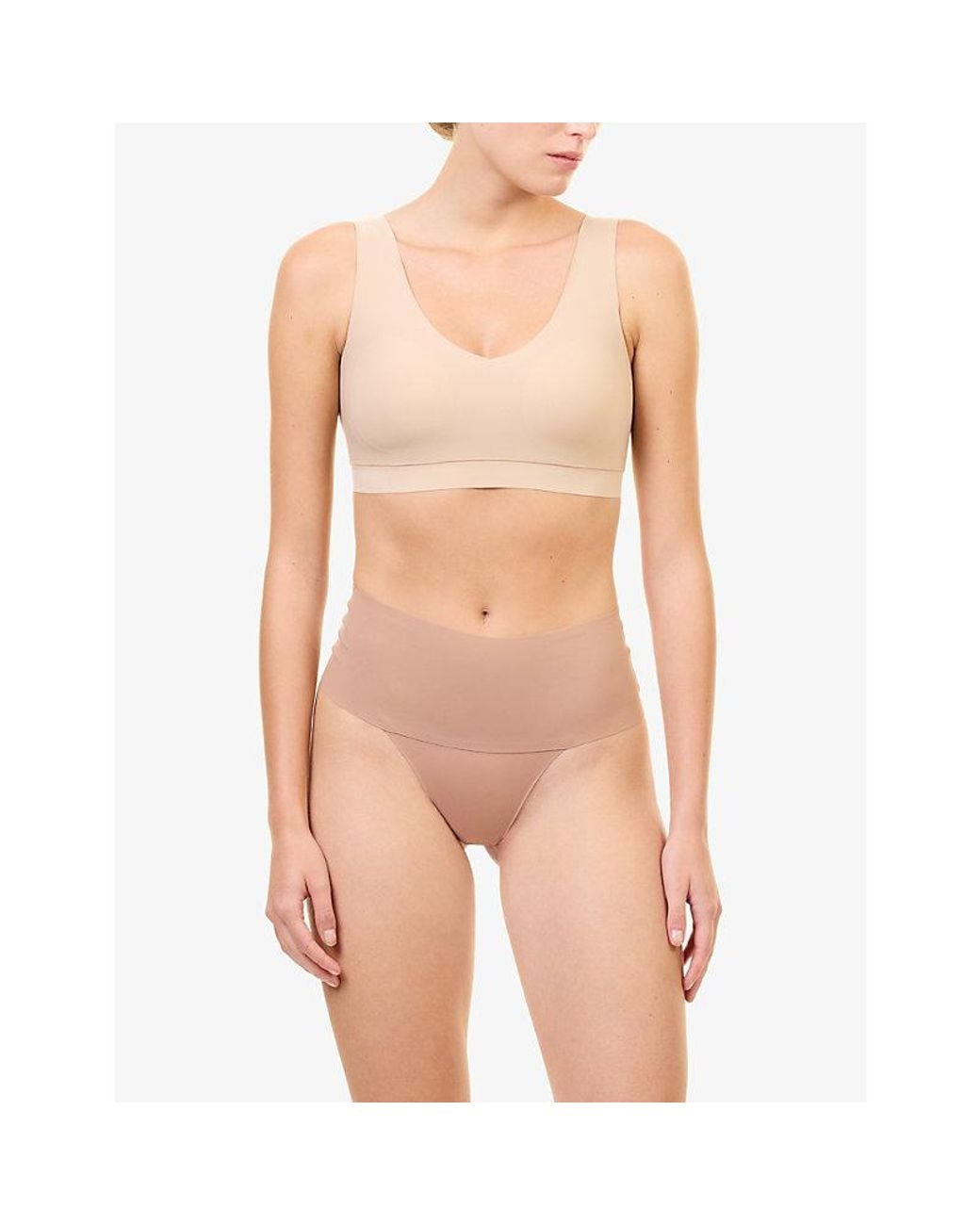 Spanx Natural Supersmooth Undie-Tectable Supima Cotton Thong