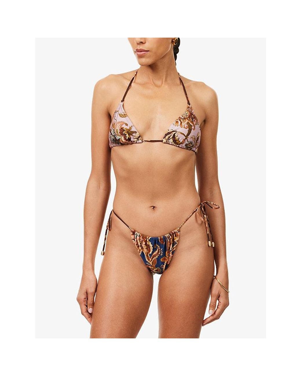 Zimmermann White Aster Floral Bikini Set