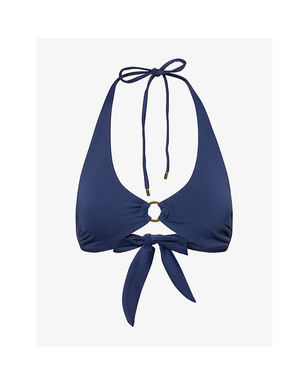 Away That Day Blue Sorrento Bikini Top