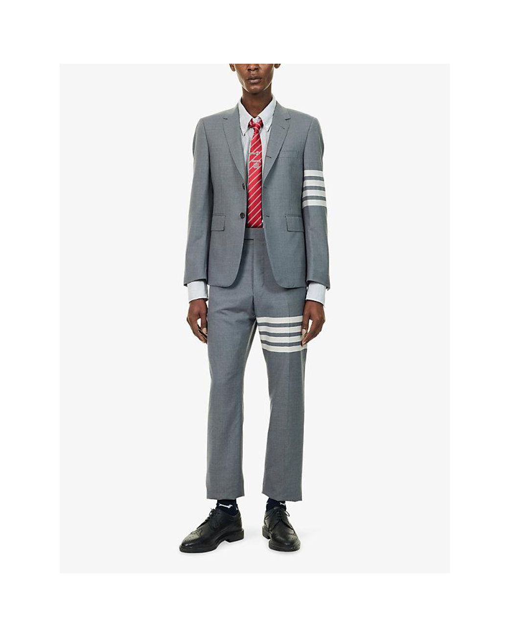 Thom Browne White Brand-Patch Linen Shirt for men