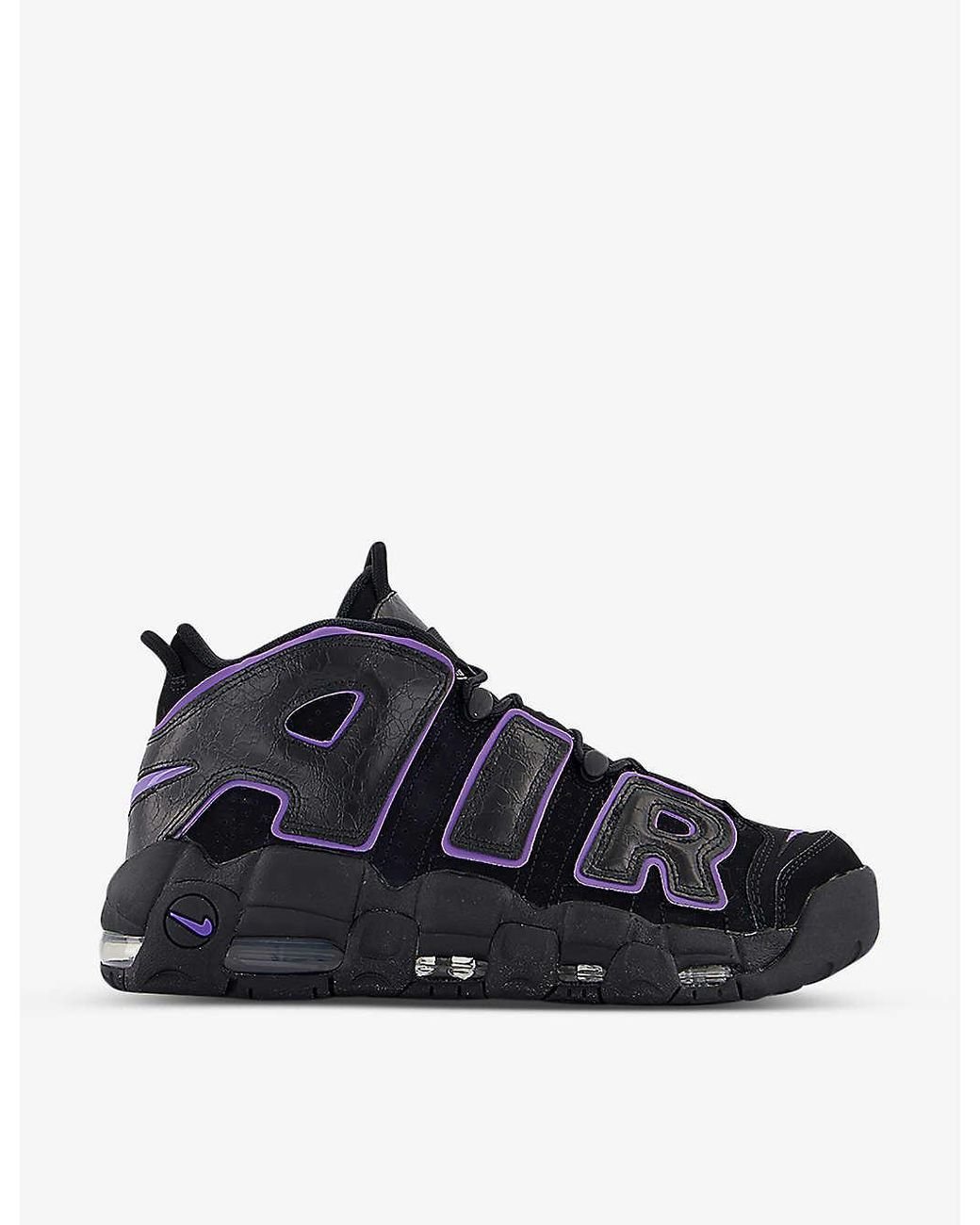Nike Air More Utempo 96 Logo-embroidered Woven High-top Trainers in Black  for Men | Lyst
