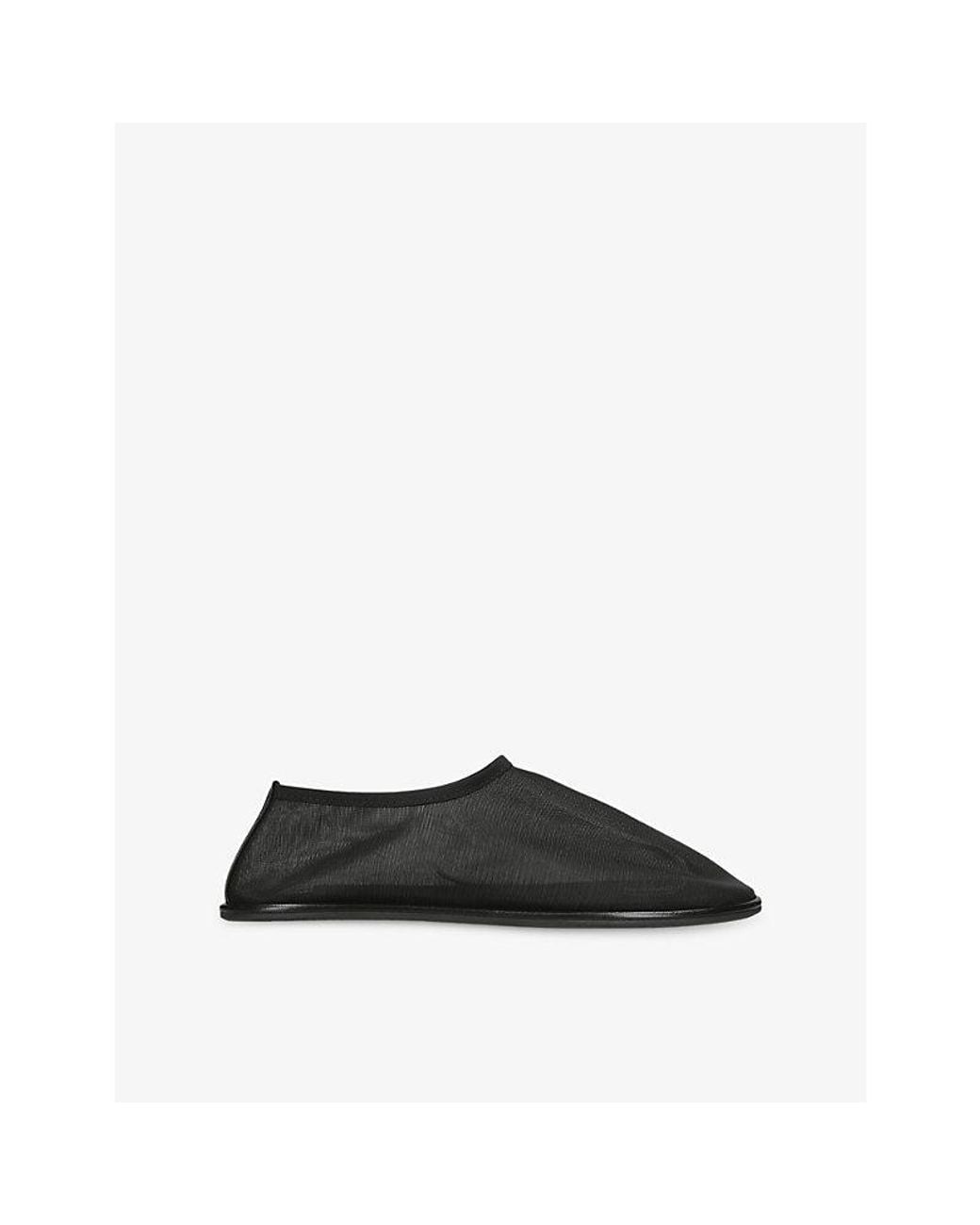 Dear Frances Black Balla Sock Mesh Flats