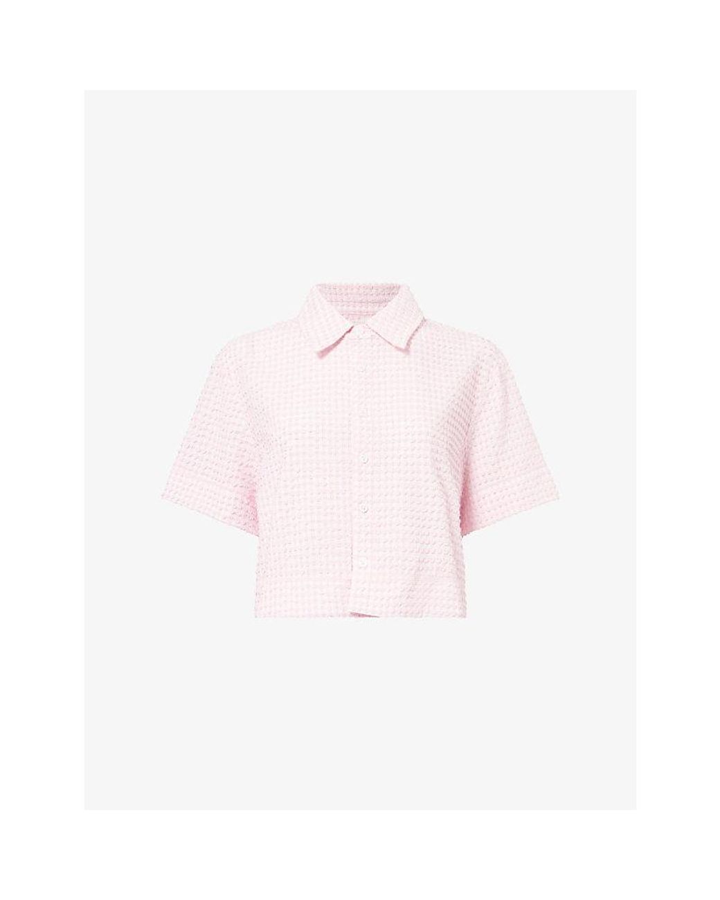 Jonathan Simkhai Pink Reeves Camp Woven Shirt