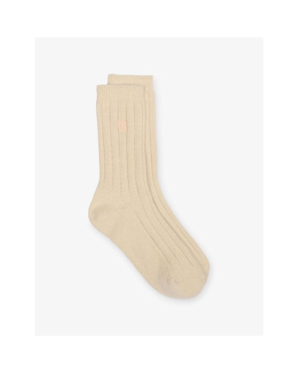 Sweaty Betty Natural Cosy Ribbed Stretch-Knit Socks