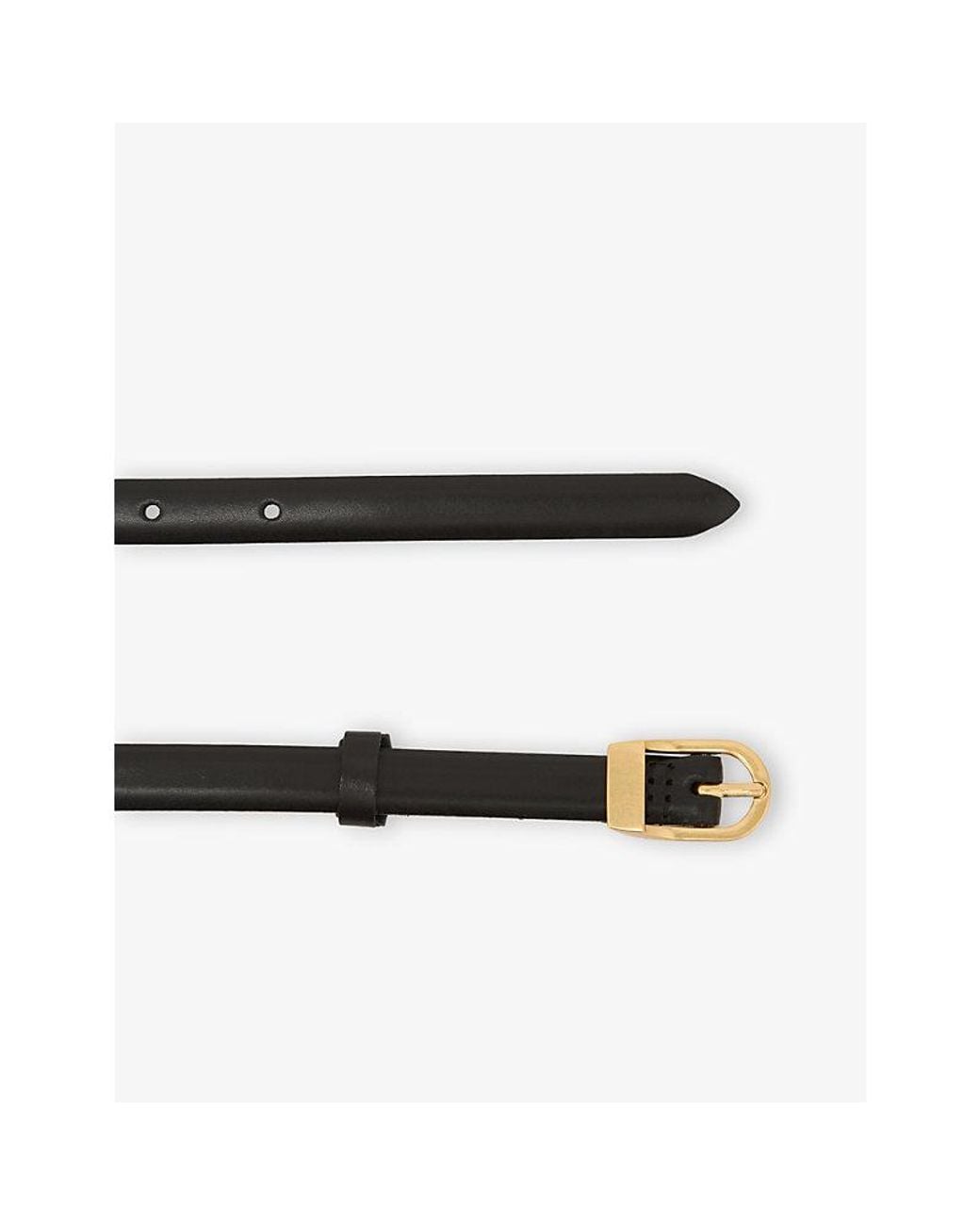Reiss Black Mila Mini Leather Belt